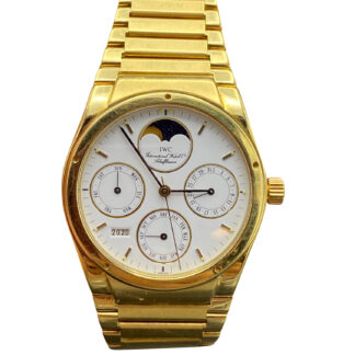 SOLD - Fine 18 Karat Gold IWC Automatic Perpetual Calendar Wristwatch with Moon Phases