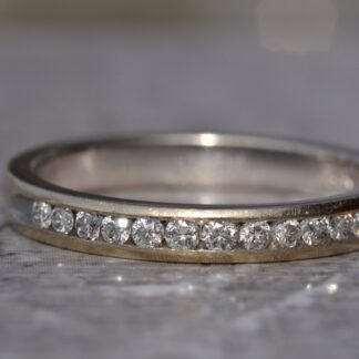 The Santa Fe: White Gold Channel Set Diamond Band