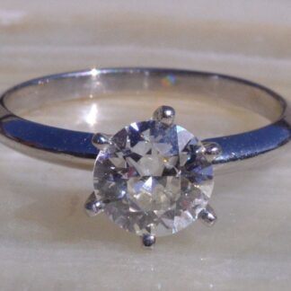 The New Hope:  Platinum Solitaire Ring set with 1.12 Old Mine Cut Diamond