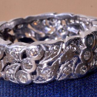The Lambert:  Antique Platinum & Diamond Eternity Band