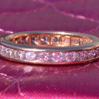 The Argentina:  Yellow Gold Eternity Band set with Diamonds