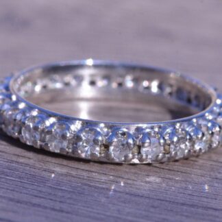 The Laureen:  Platinum Eternity Band Set with 0.72 carats of Single Cut Diamonds