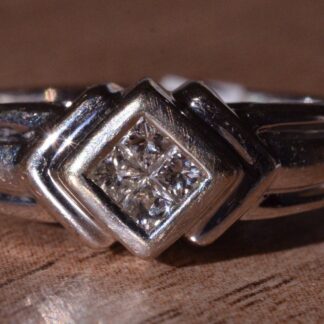 The Aubrey:  Modern Minimalist Ring in White Gold