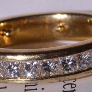 The Briarcliff:  18 Karat Yellow Gold Band set with 1.10 Carats