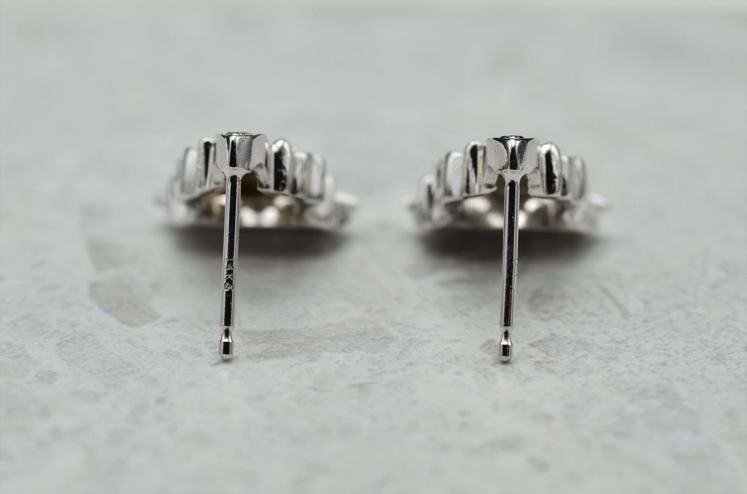 SOLD - The Tizlas: Delicate Antique Platinum and Diamond Drop Earrings - Image 5