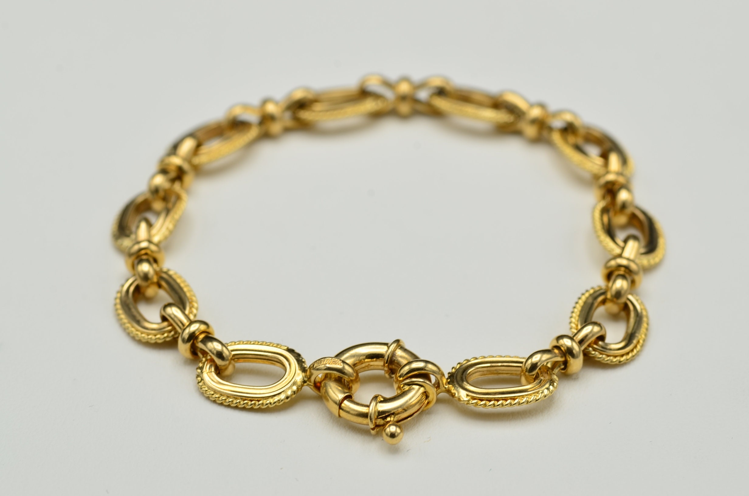 SOLD - The Gratia: 14K Yellow Gold Chain Link Bracelet - Image 4