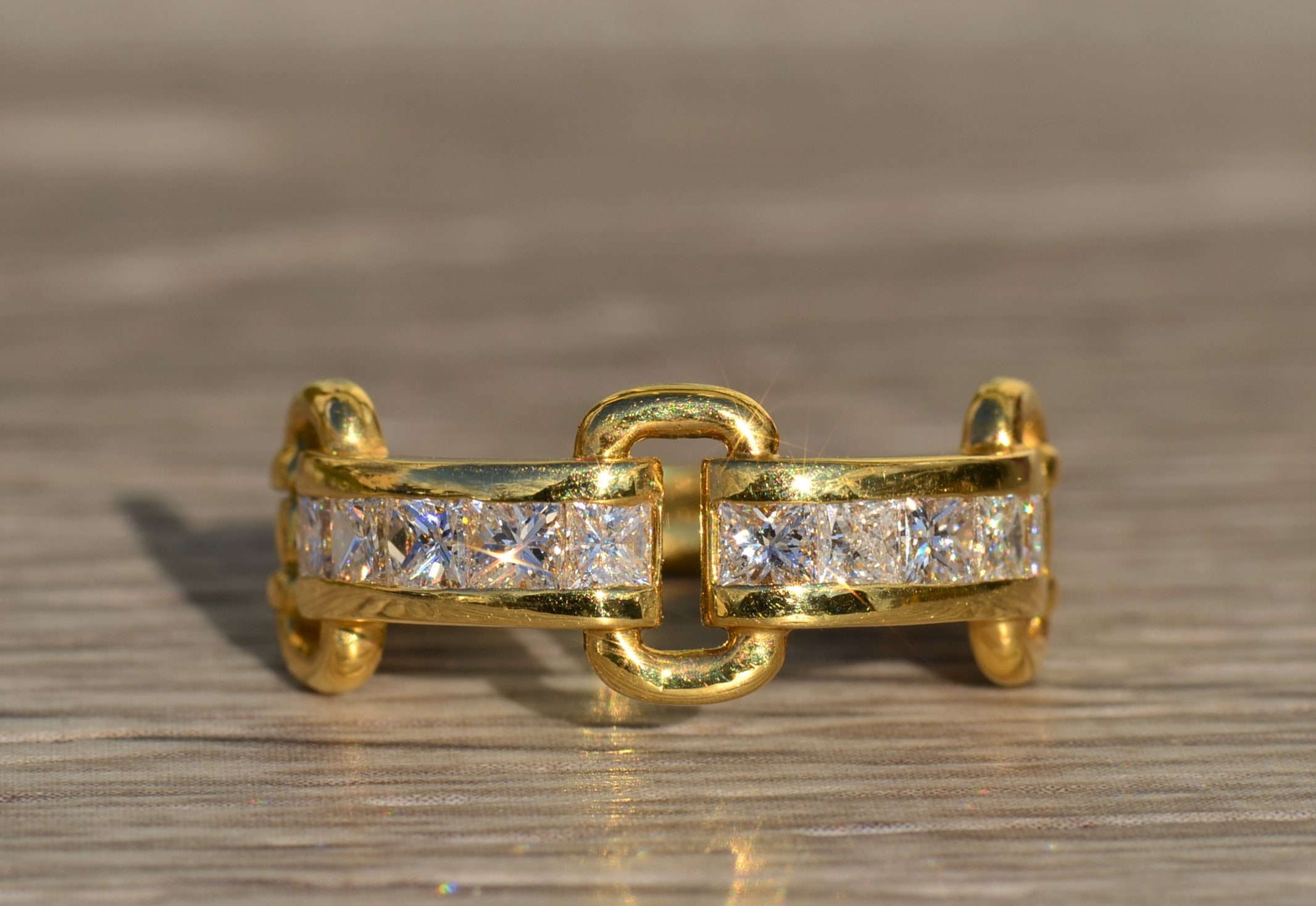 The Evania: Ladies 18K Diamond Buckle Style Ring - Image 6