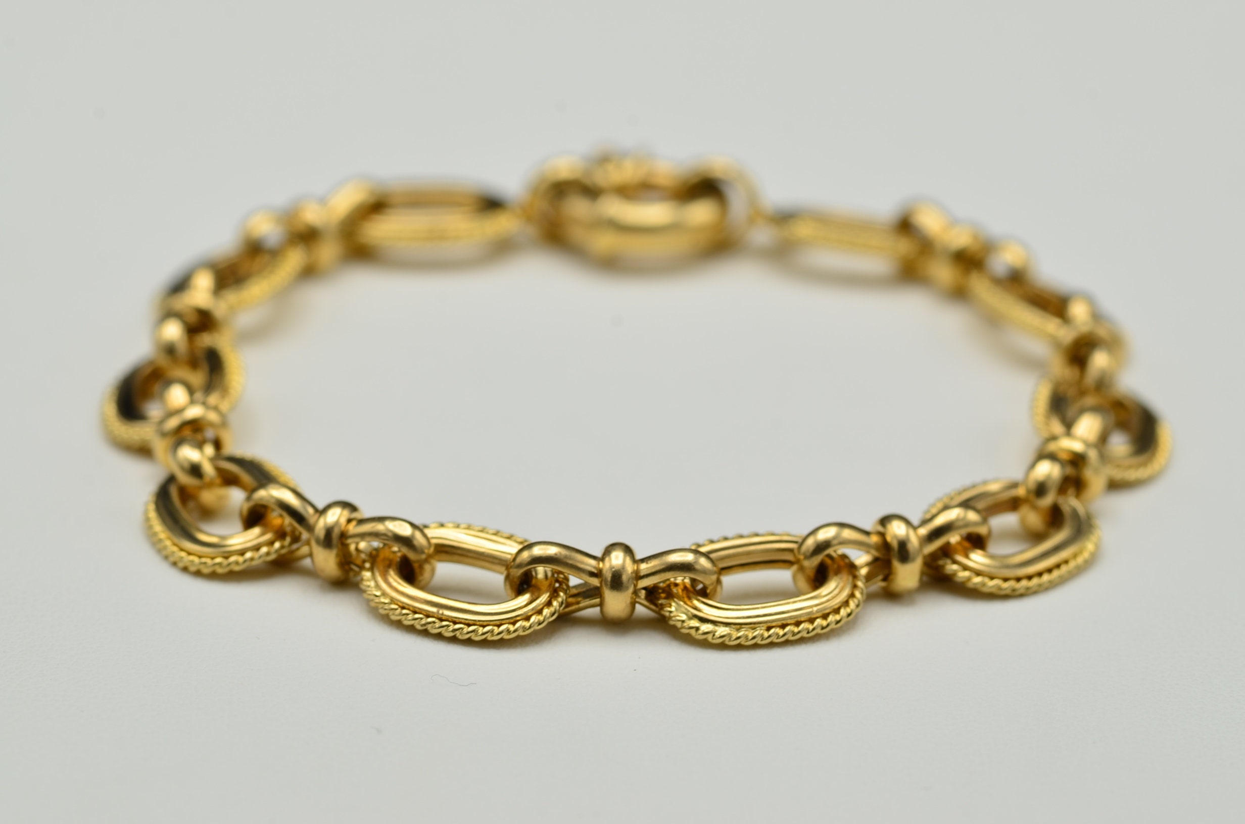 SOLD - The Gratia: 14K Yellow Gold Chain Link Bracelet - Image 2