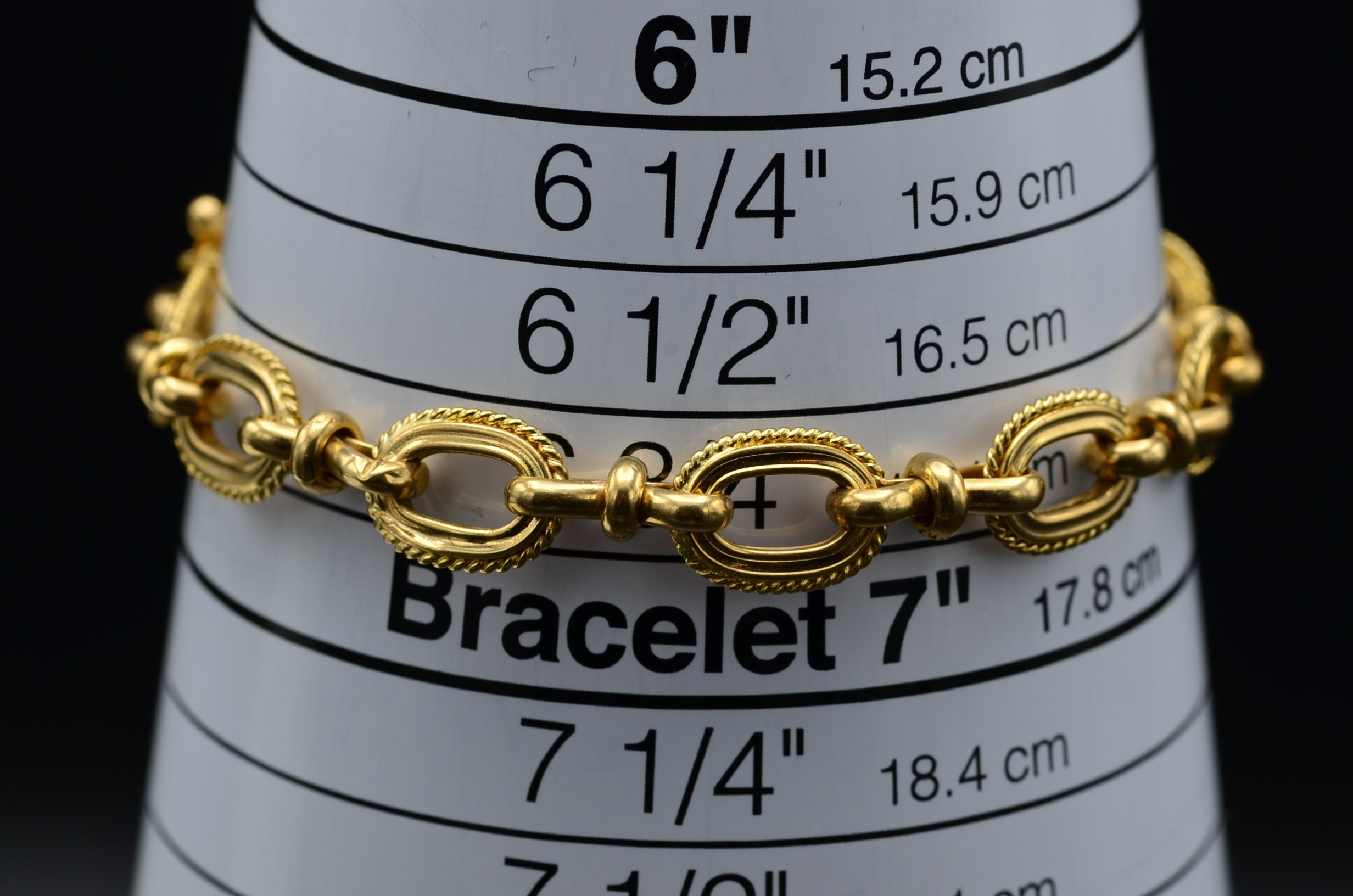 SOLD - The Gratia: 14K Yellow Gold Chain Link Bracelet - Image 6