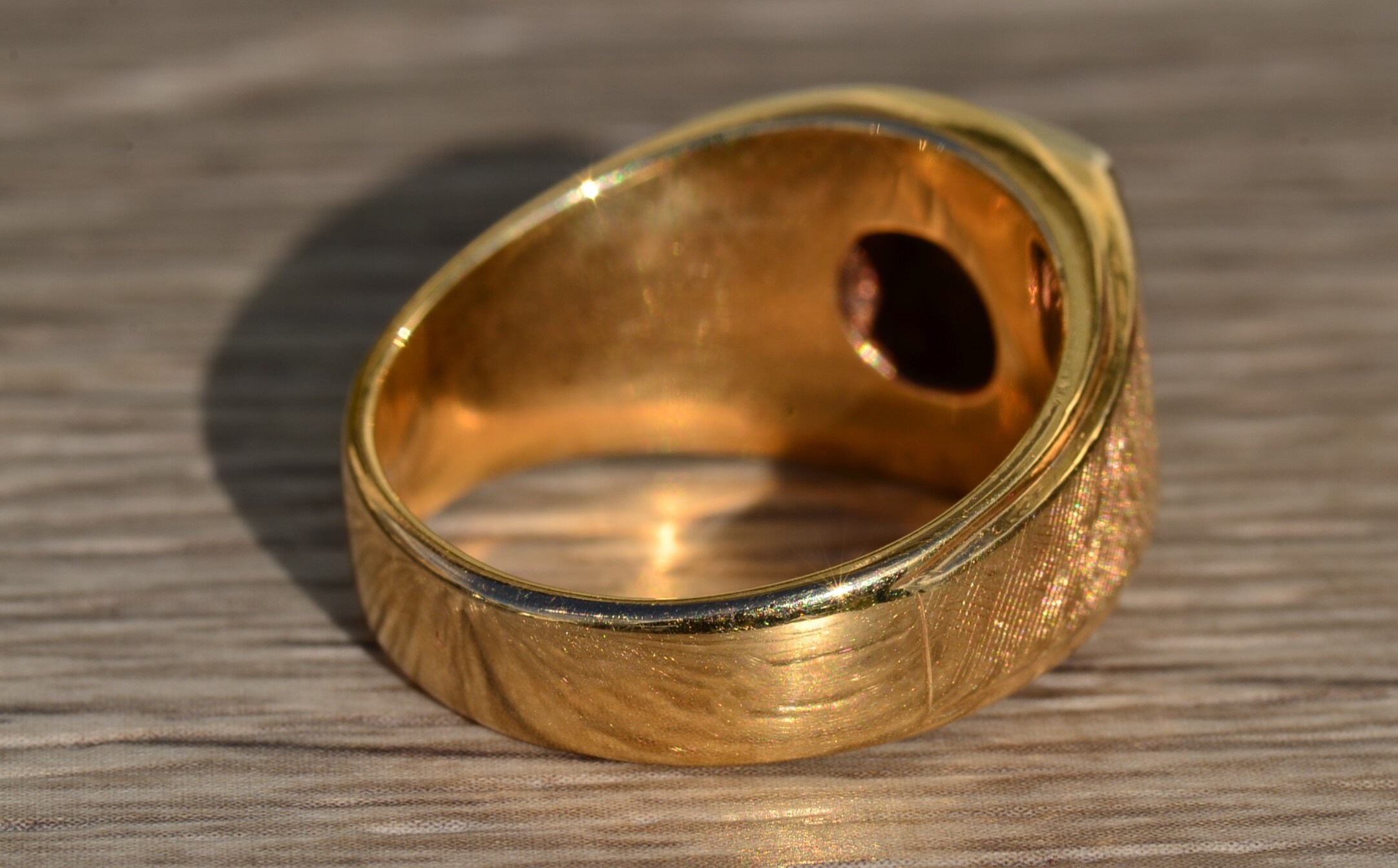 SOLD - The Hadria: Gentleman's Vintage Diamond Ring in 14K Yellow Gold - Image 3