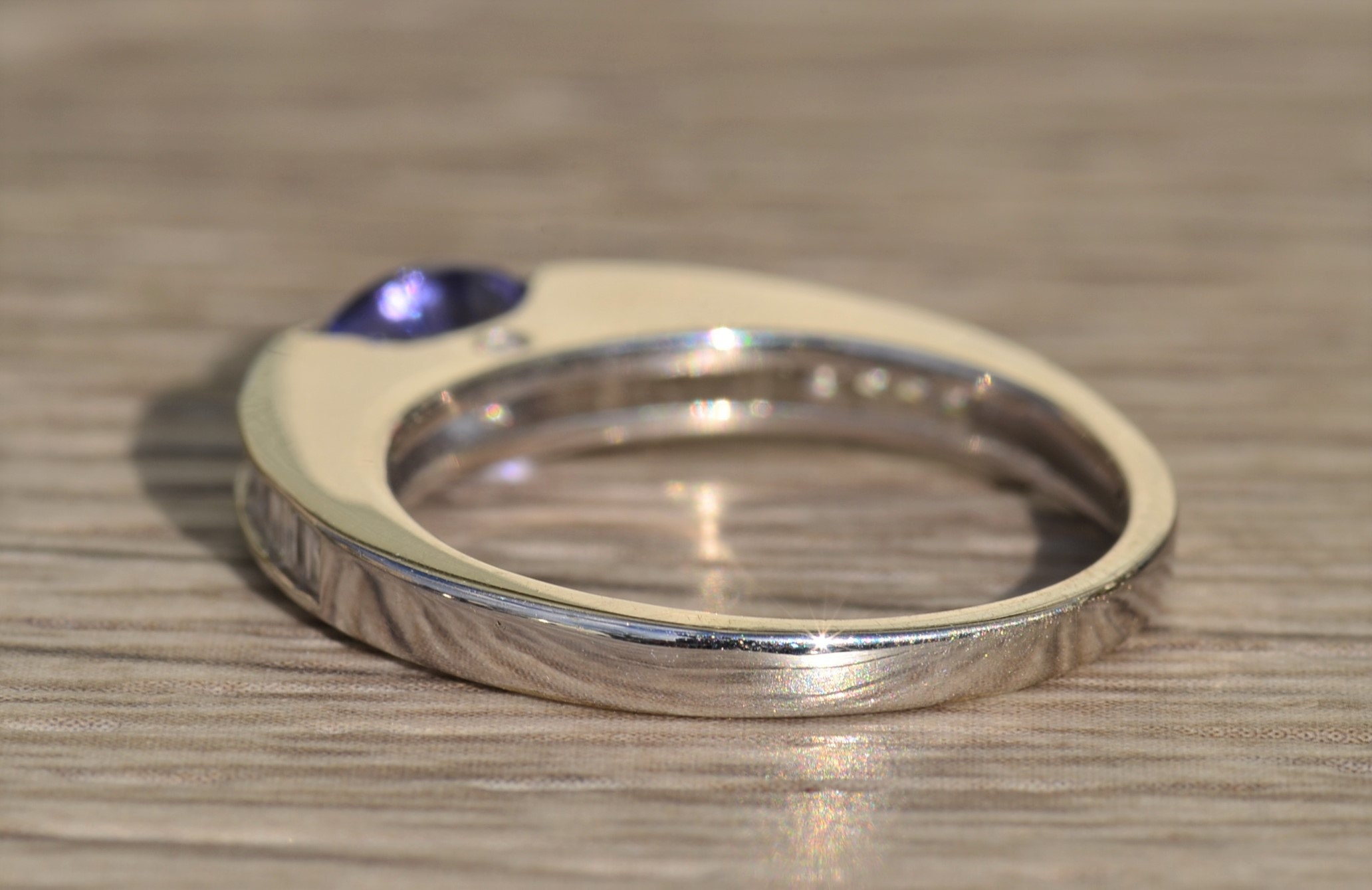 The Kineta: Ladies Tanzanite and Diamond Ring in 18K - Image 3
