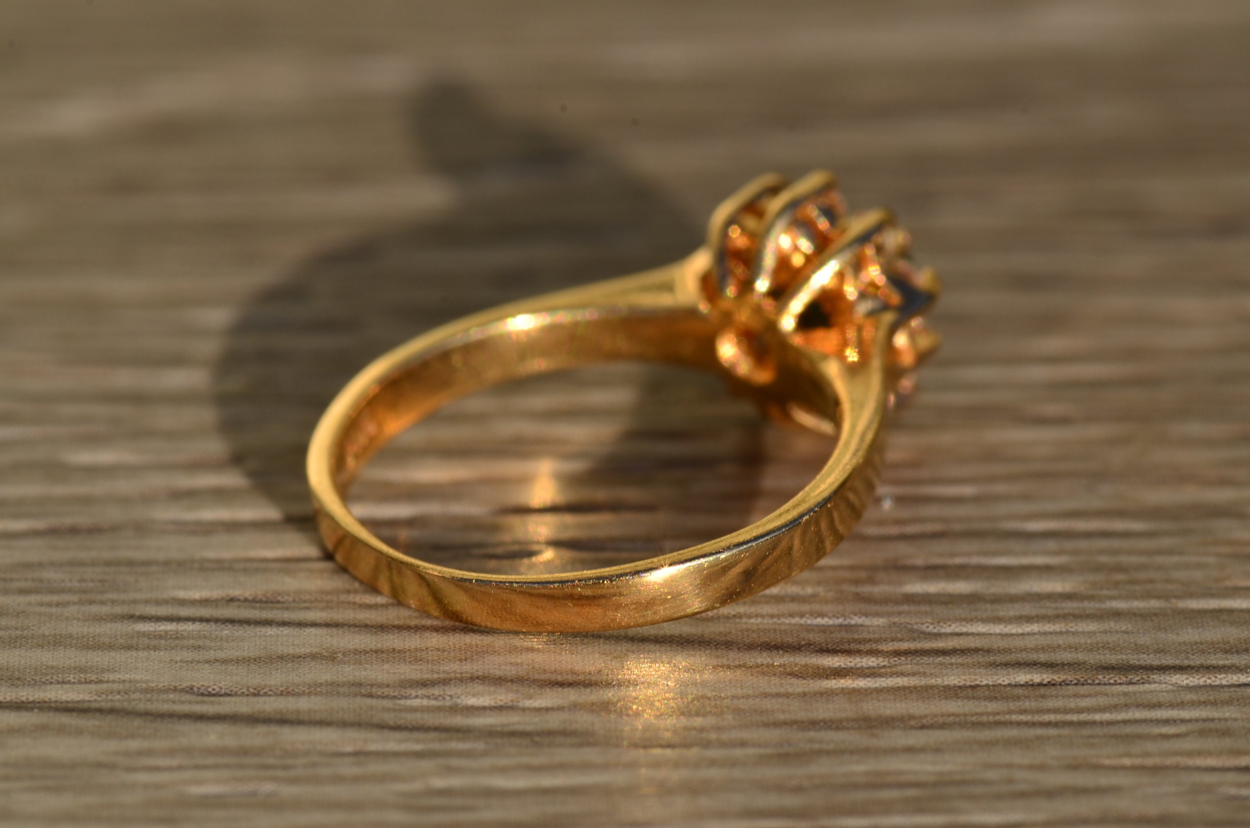 SOLD - The Fidella: Ladies 14K Emerald and Diamond Halo Ring - Image 4