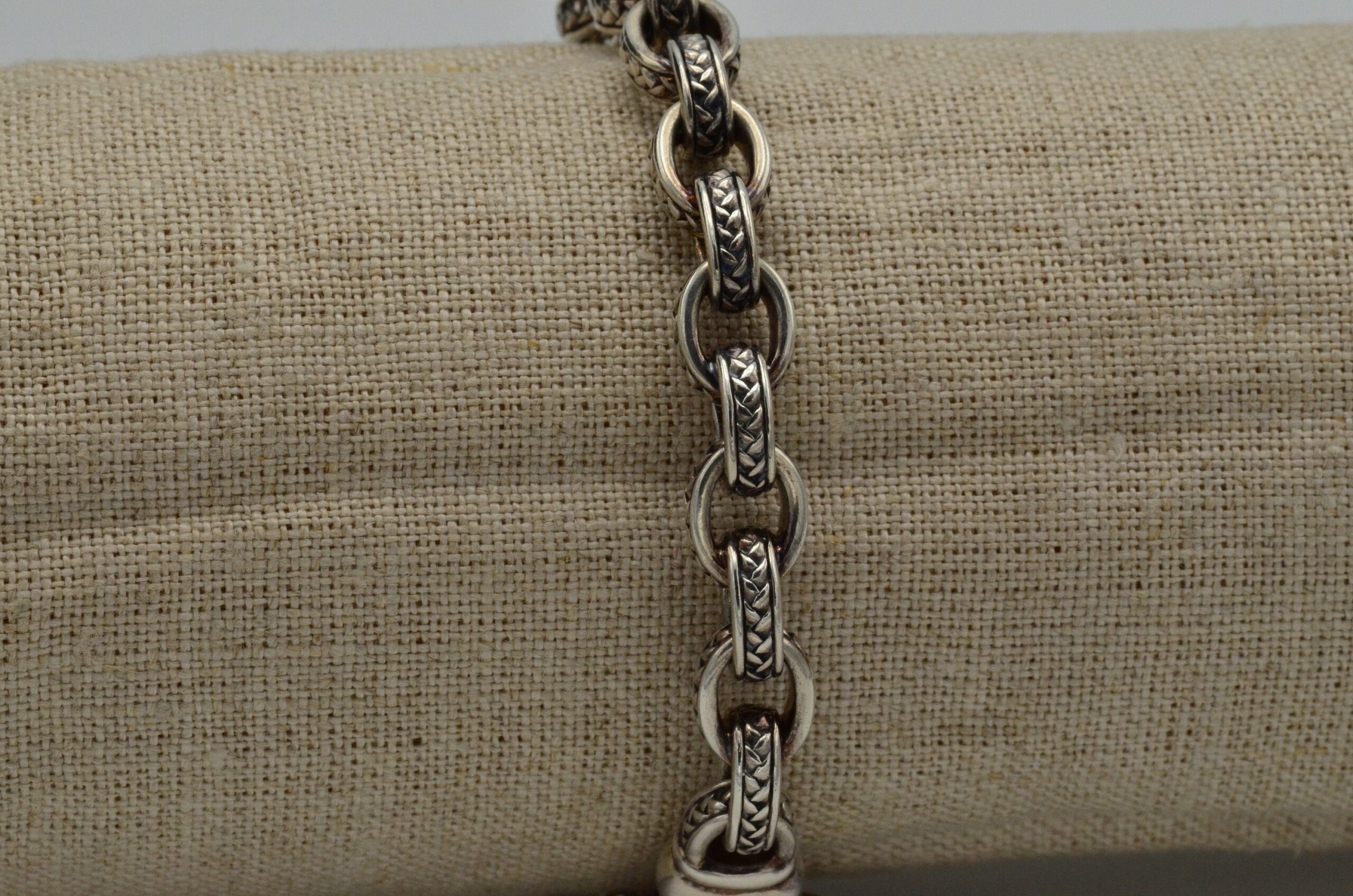 SOLD - The Daphne: Scott Kay Signed Sterling & Gold Toggle Bracelet - Image 5