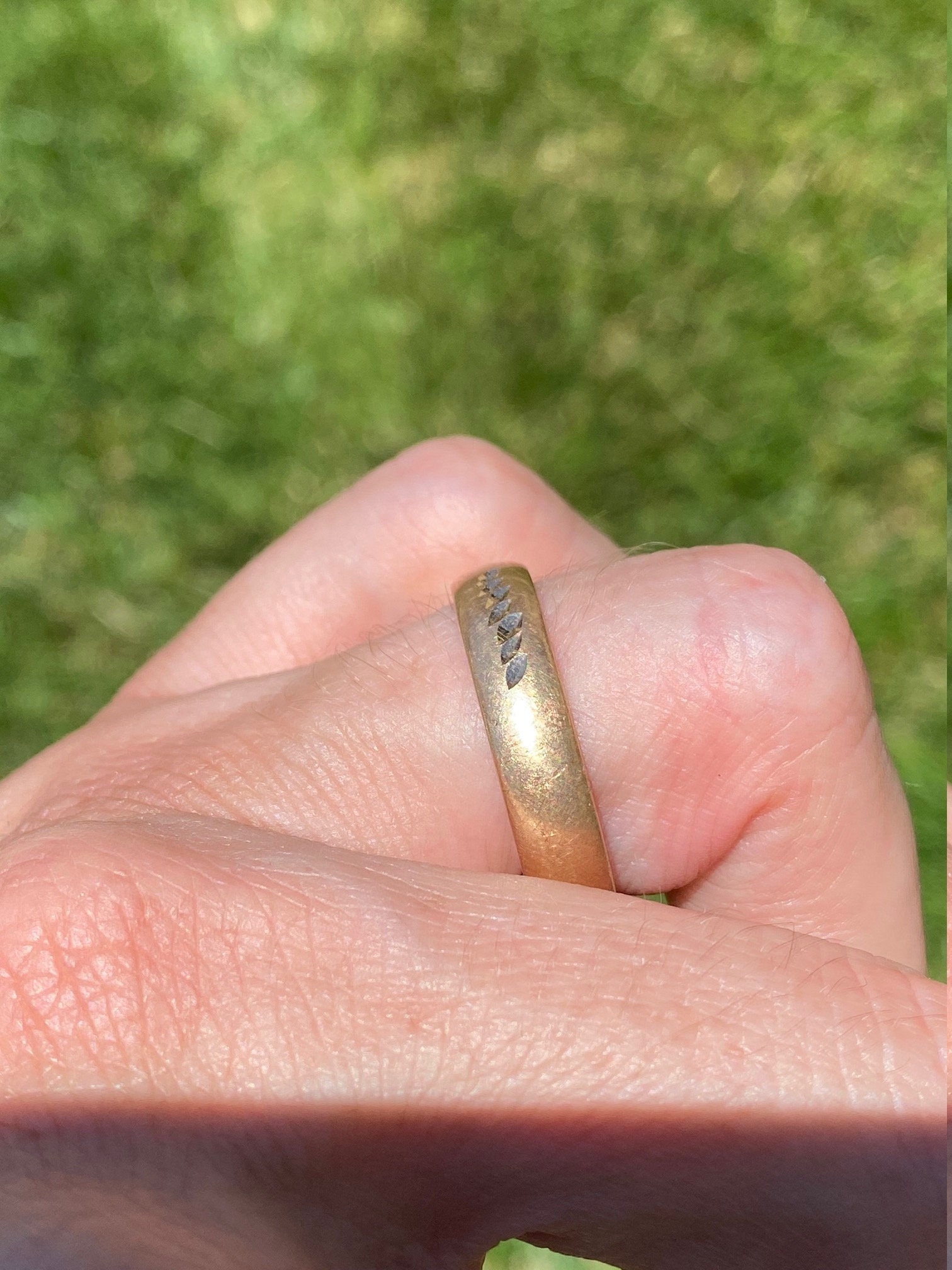SOLD - The Altdorf Drive: Gentleman's Antique Wedding Band in 14K Rose Gold - Image 6