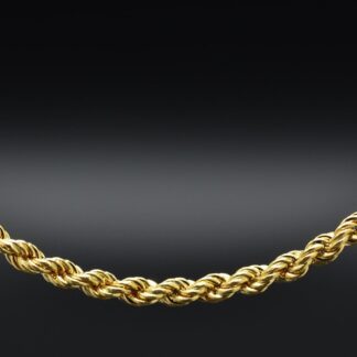 SOLD - Ladies 20 Inch 14K Gold Twisted Rope Chain