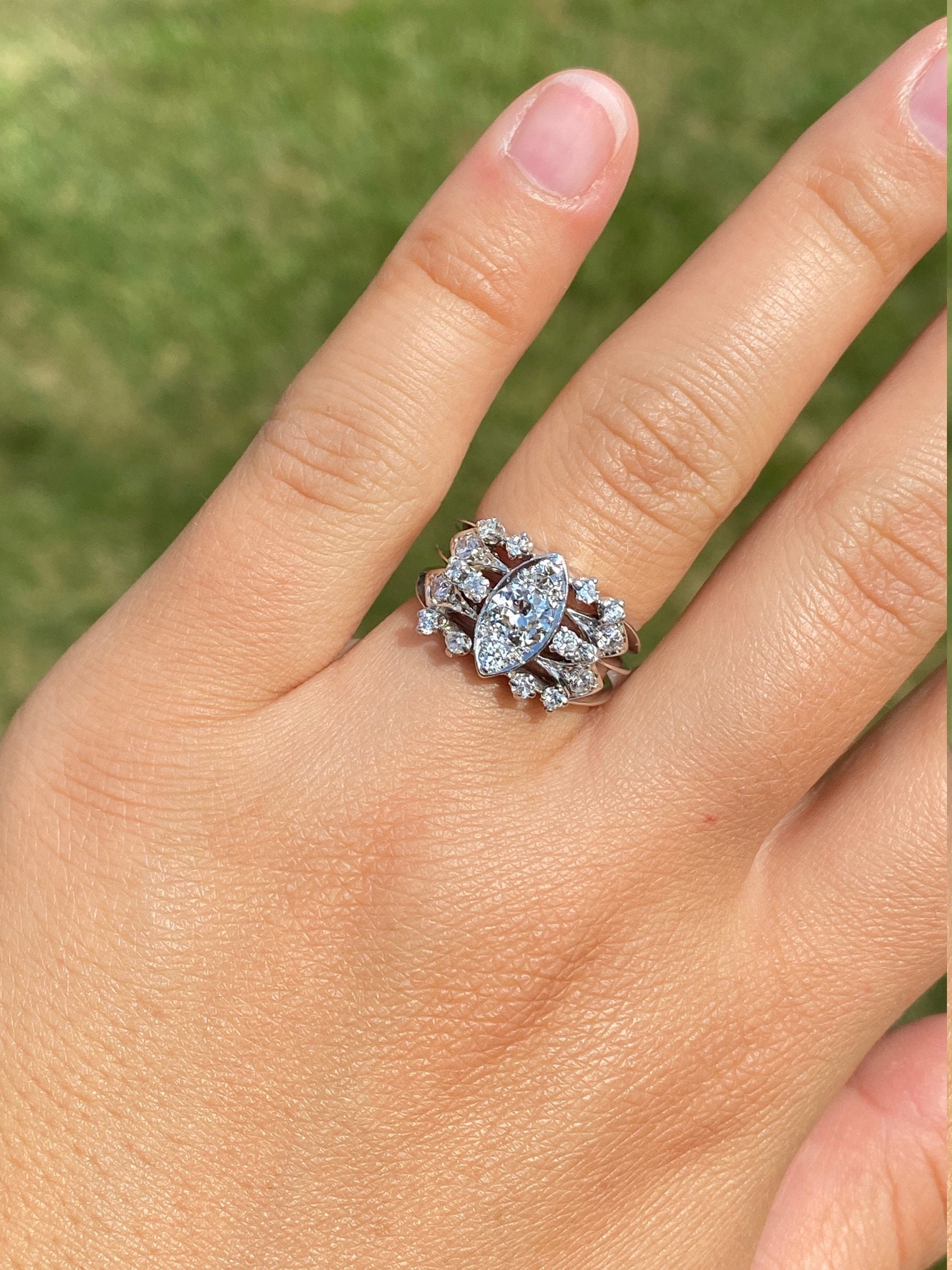 SOLD - The Willamette: Ladies 14K White Gold Engagement Style Ring set with Diamonds - Image 7
