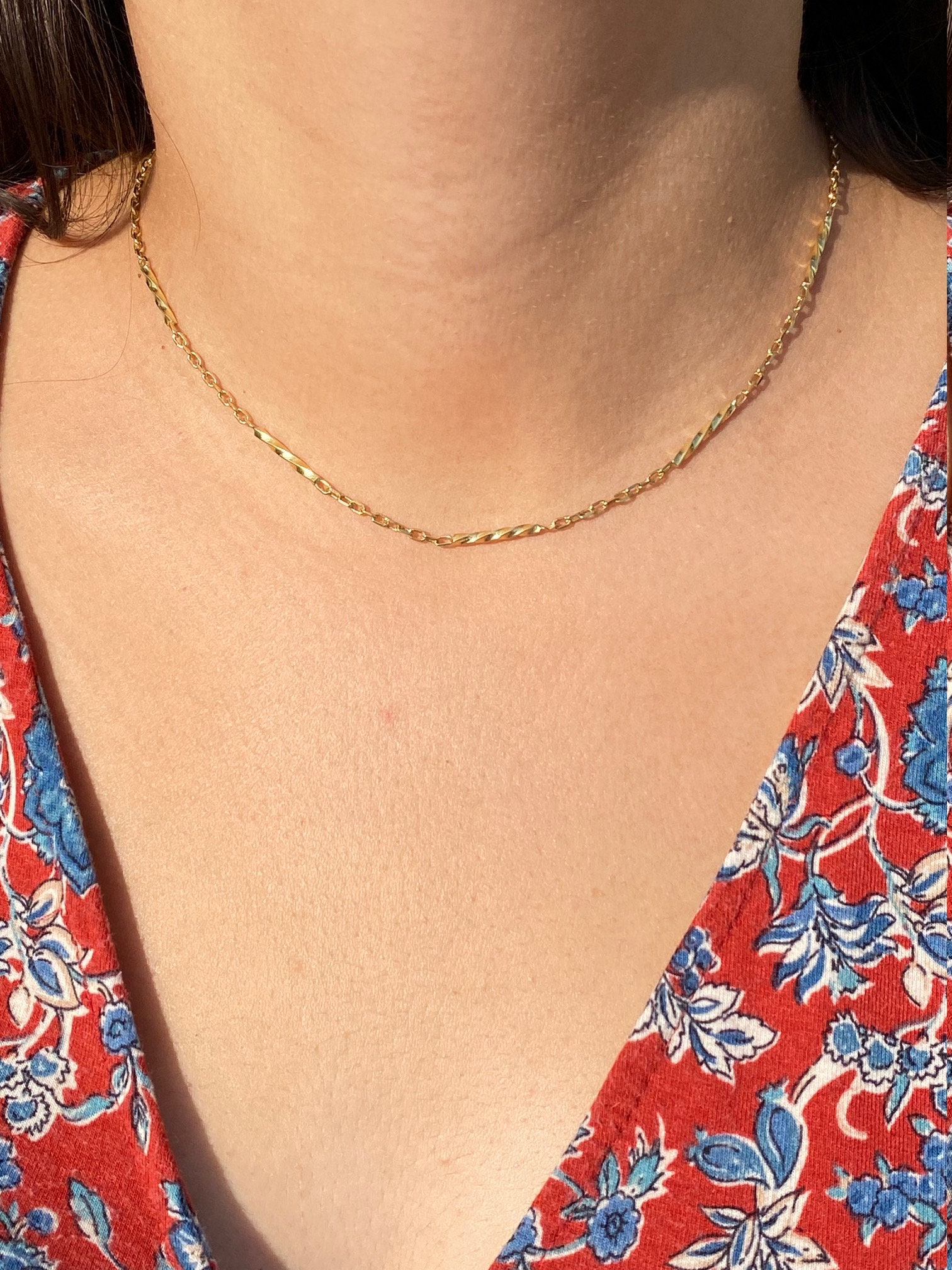 Ladies 18K Yellow Gold Specialty Chain - Image 3