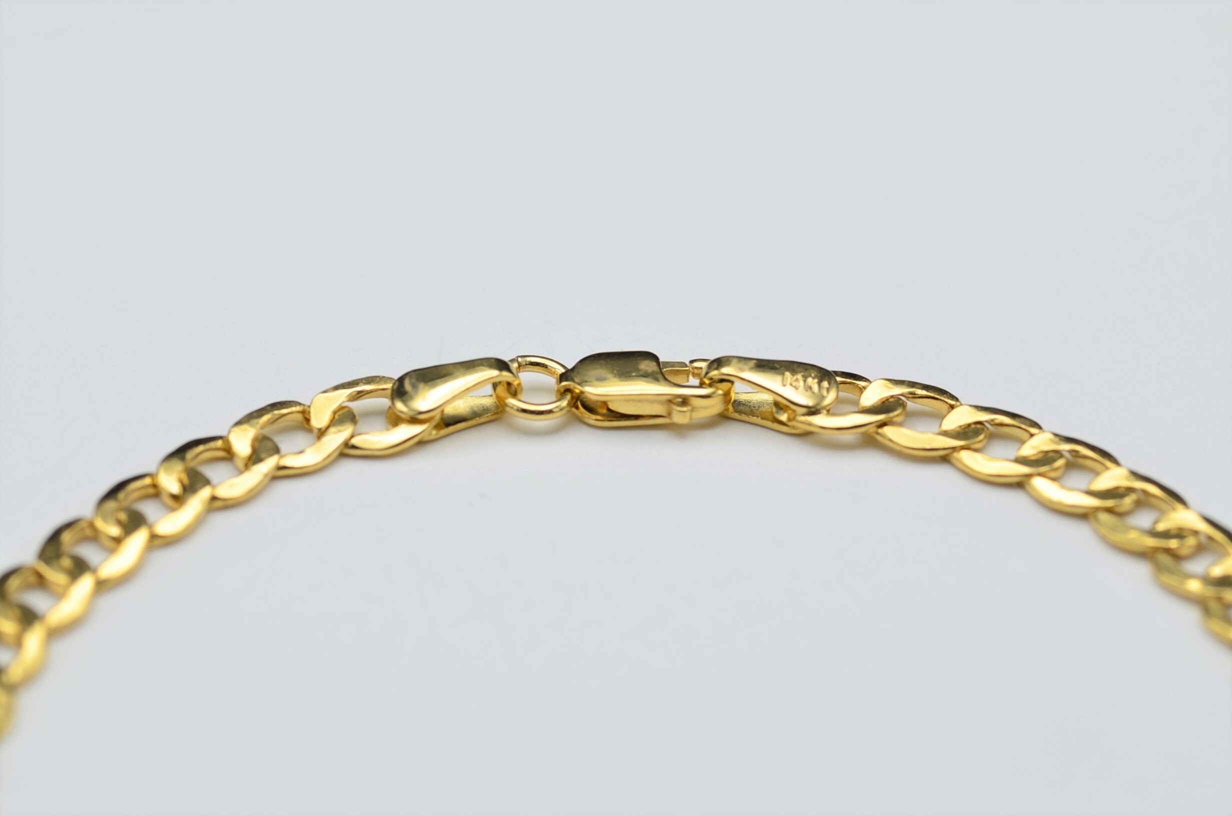 SOLD - The Balting: Ladies 14K Yellow Gold Curb Style Bracelet - Image 3