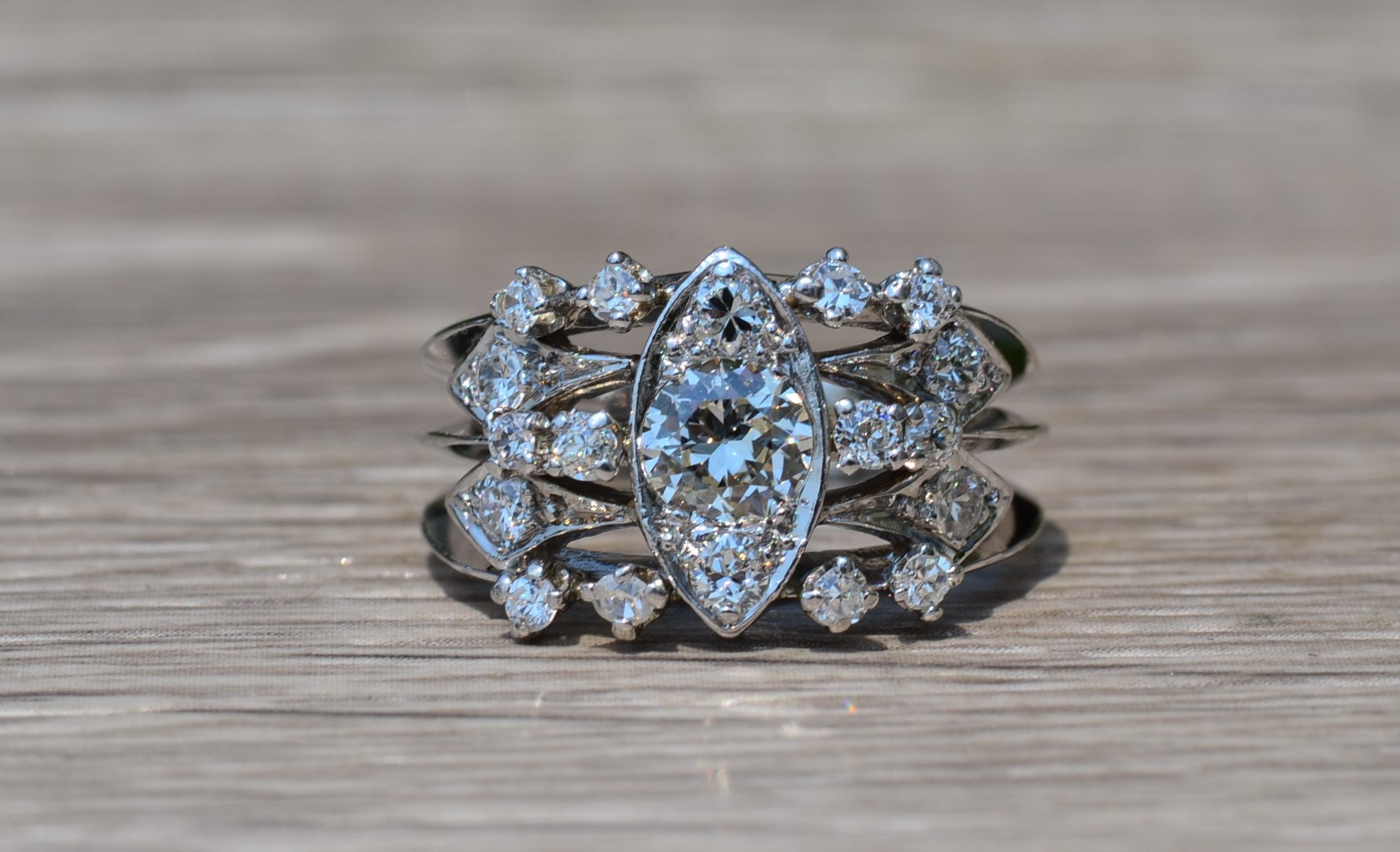 SOLD - The Willamette: Ladies 14K White Gold Engagement Style Ring set with Diamonds - Image 6