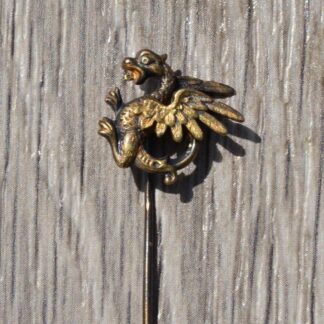SOLD - Gentlemen's Antique Dragon Stick Pin in 14K Yellow Gold