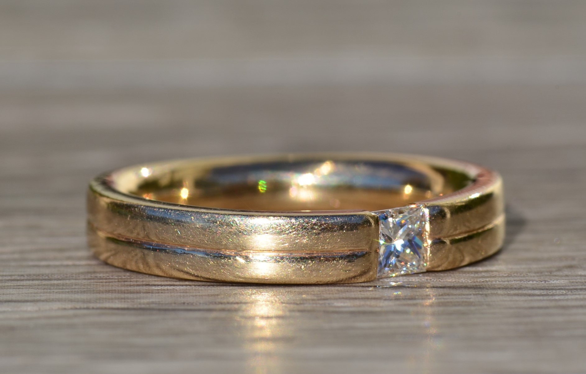 The Blissdom: Ladies 14K Gold Engagement Style Ring set with 0.31 CT Diamond - Image 6