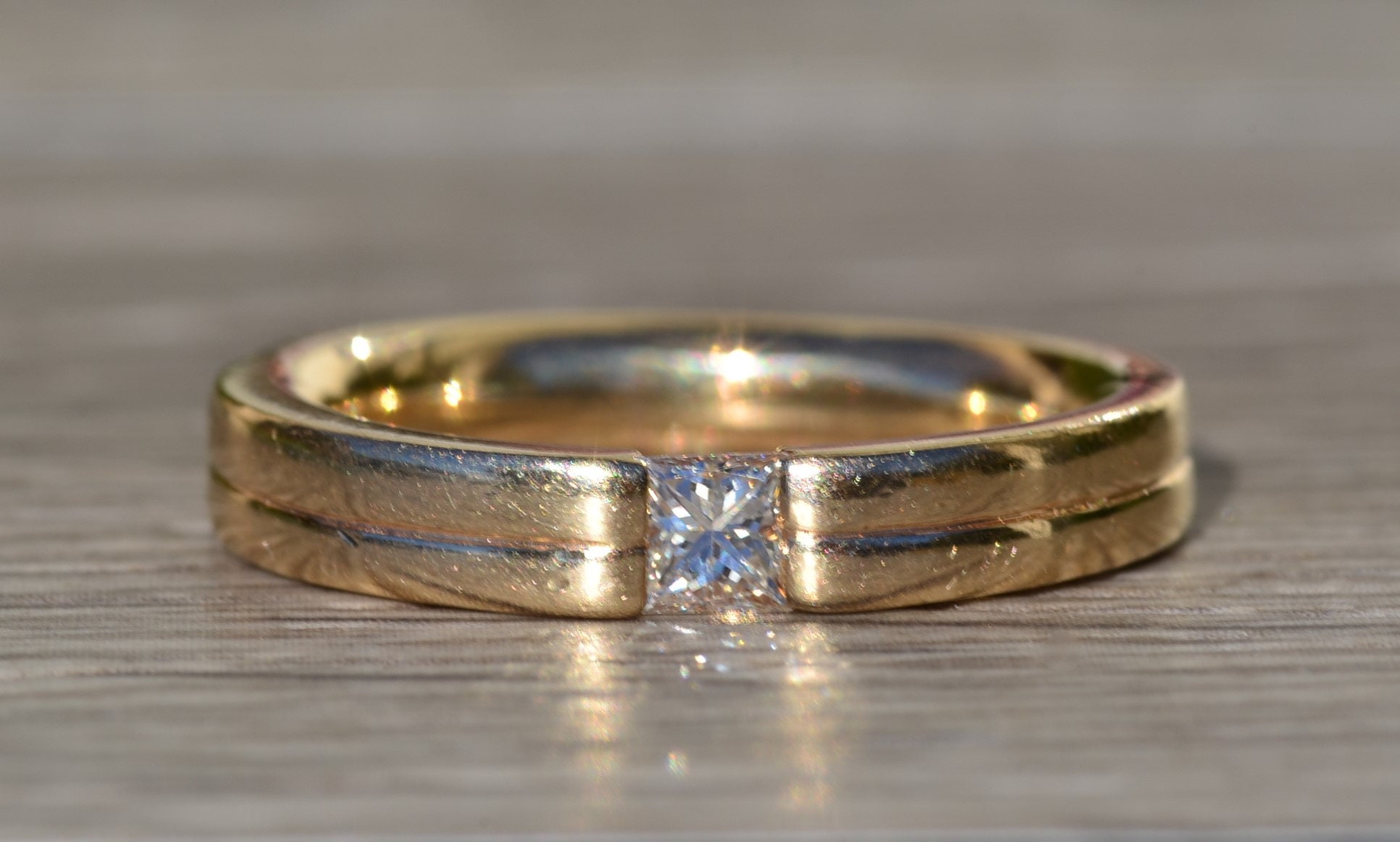 The Blissdom: Ladies 14K Gold Engagement Style Ring set with 0.31 CT Diamond - Image 7