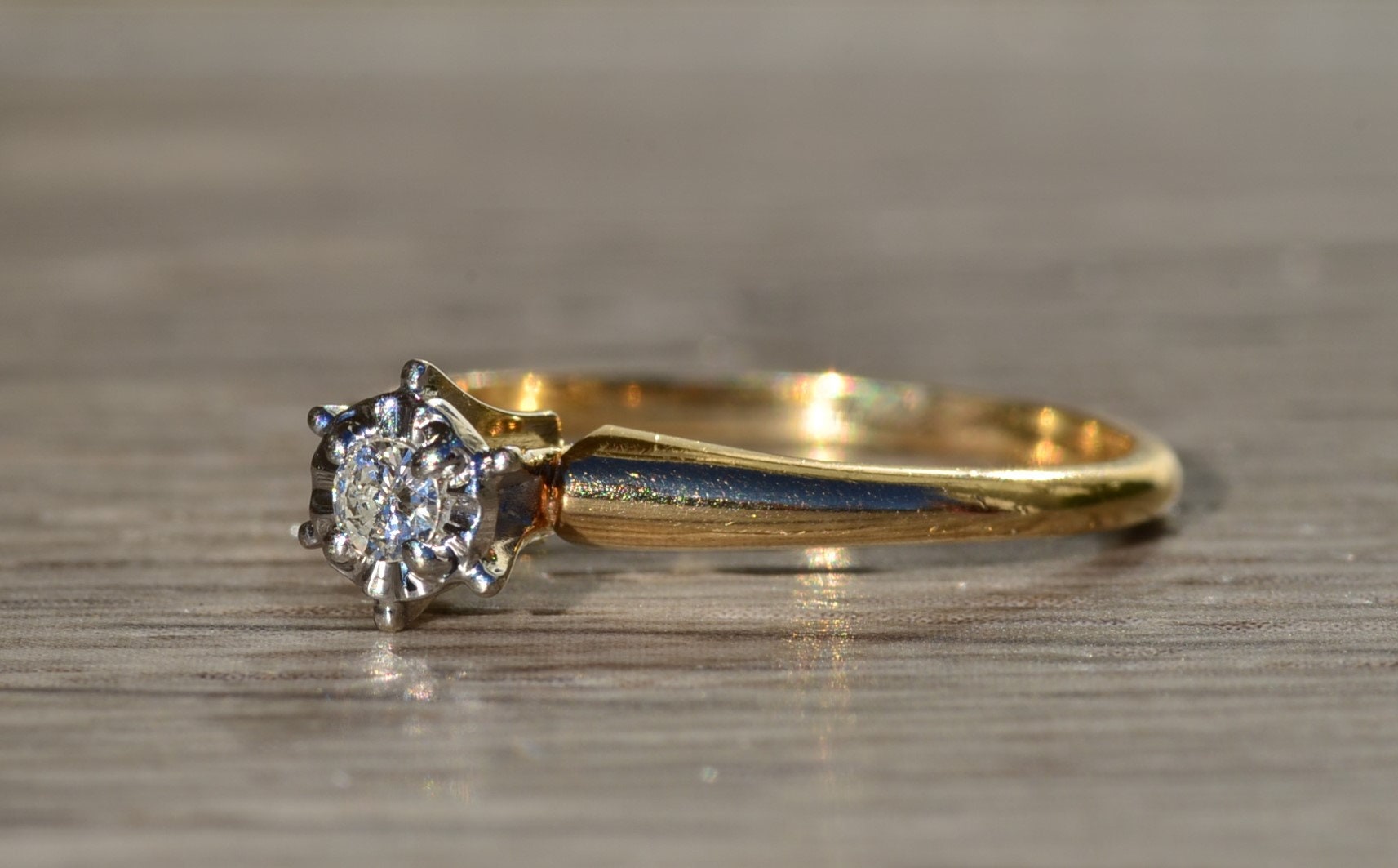 The Galewood: Ladies 14K Solitaire Engagement Ring - Image 3