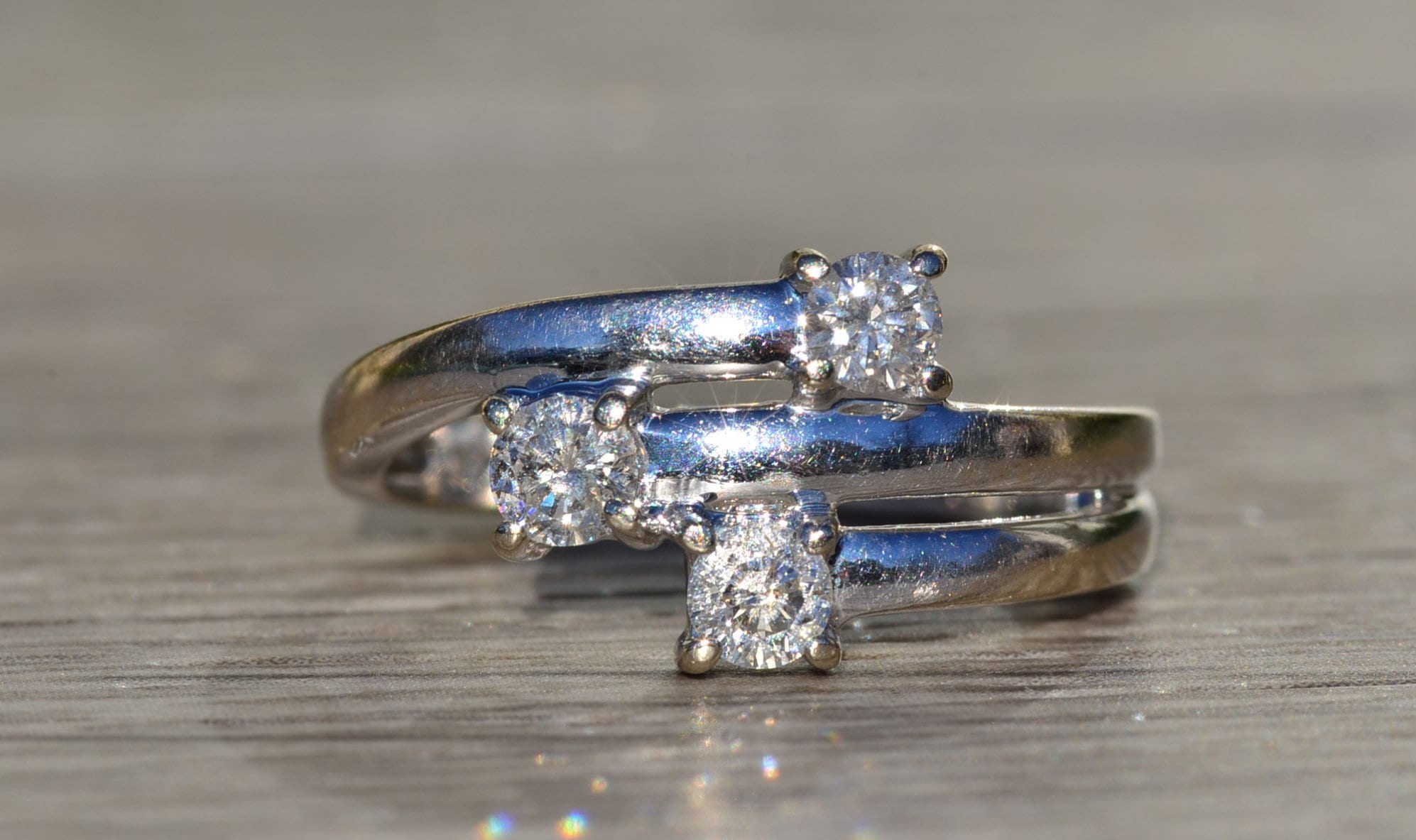 The Livonia: Ladies 14K White Gold Cocktail Ring set with 0.50 CTW Diamonds - Image 8
