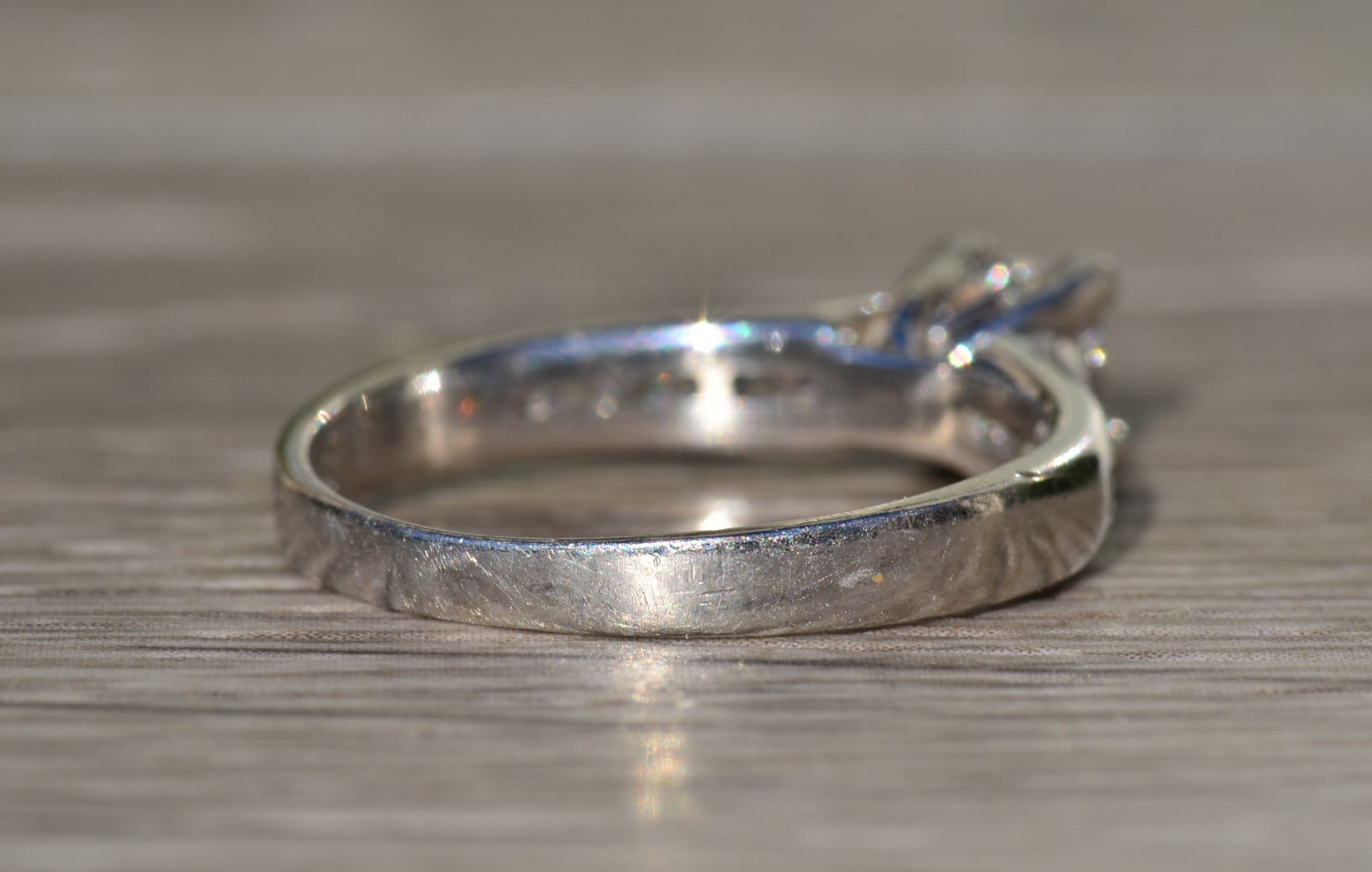 The Mancelona Village: Ladies Platinum Engagement Ring set with Princess Cut Diamonds - Image 5