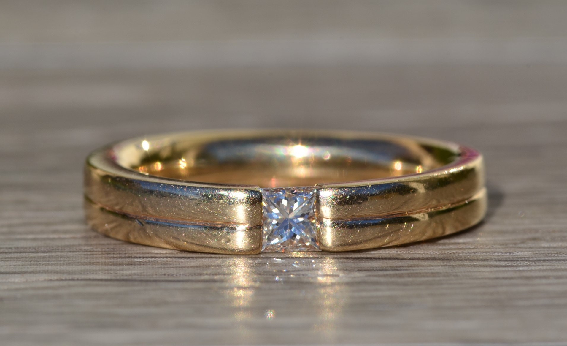 The Blissdom: Ladies 14K Gold Engagement Style Ring set with 0.31 CT Diamond - Image 2