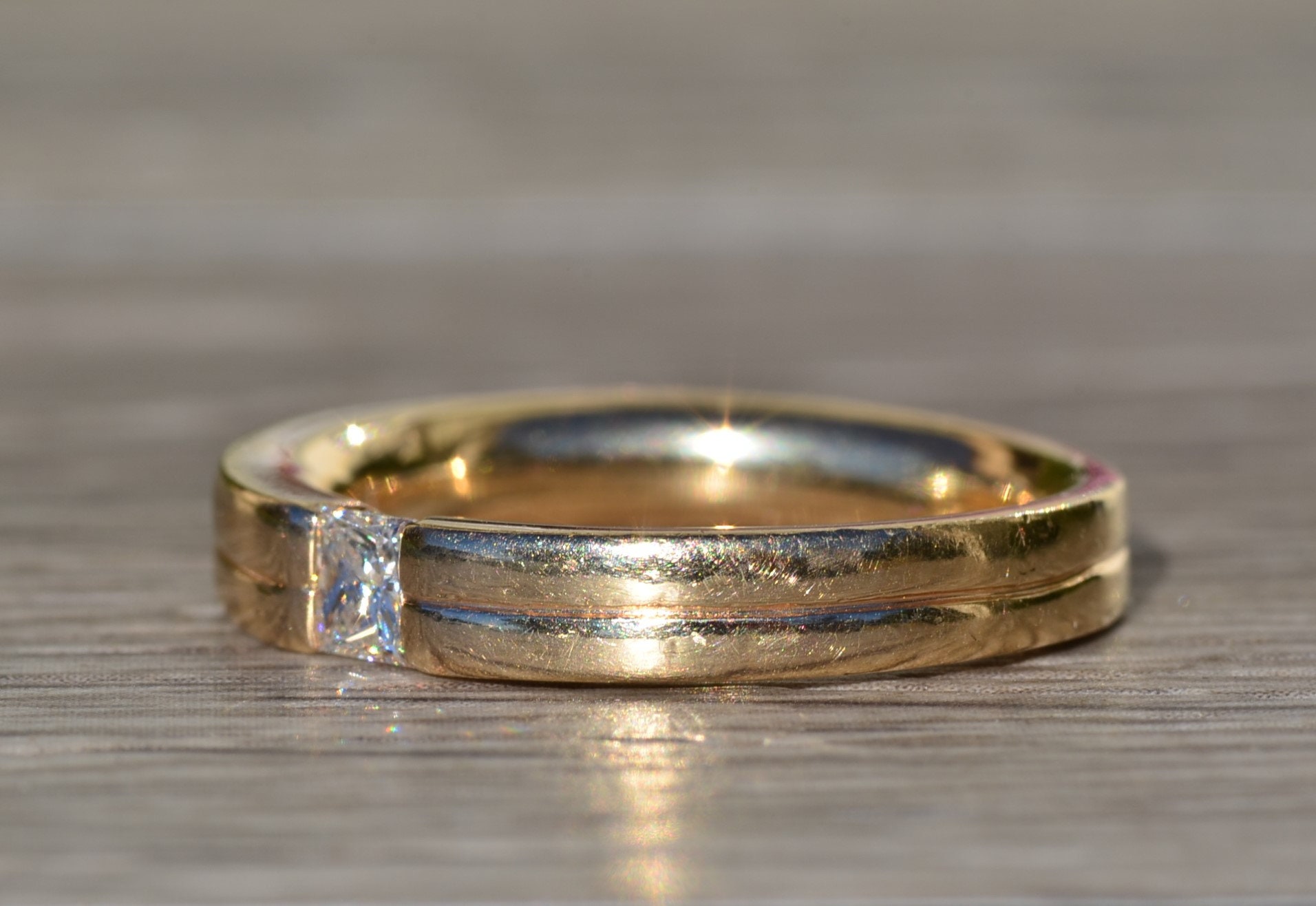 The Blissdom: Ladies 14K Gold Engagement Style Ring set with 0.31 CT Diamond - Image 3