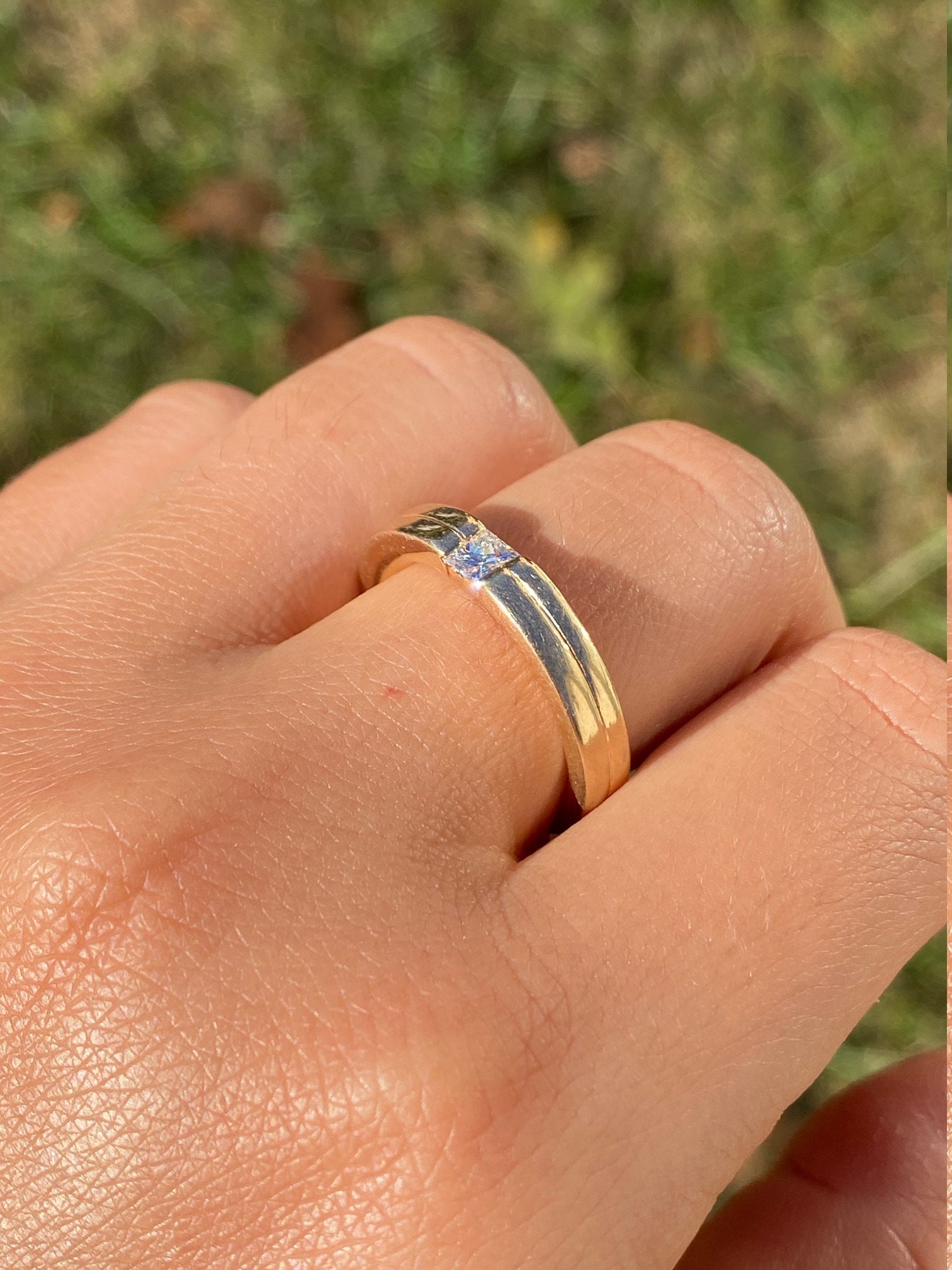 The Blissdom: Ladies 14K Gold Engagement Style Ring set with 0.31 CT Diamond - Image 9
