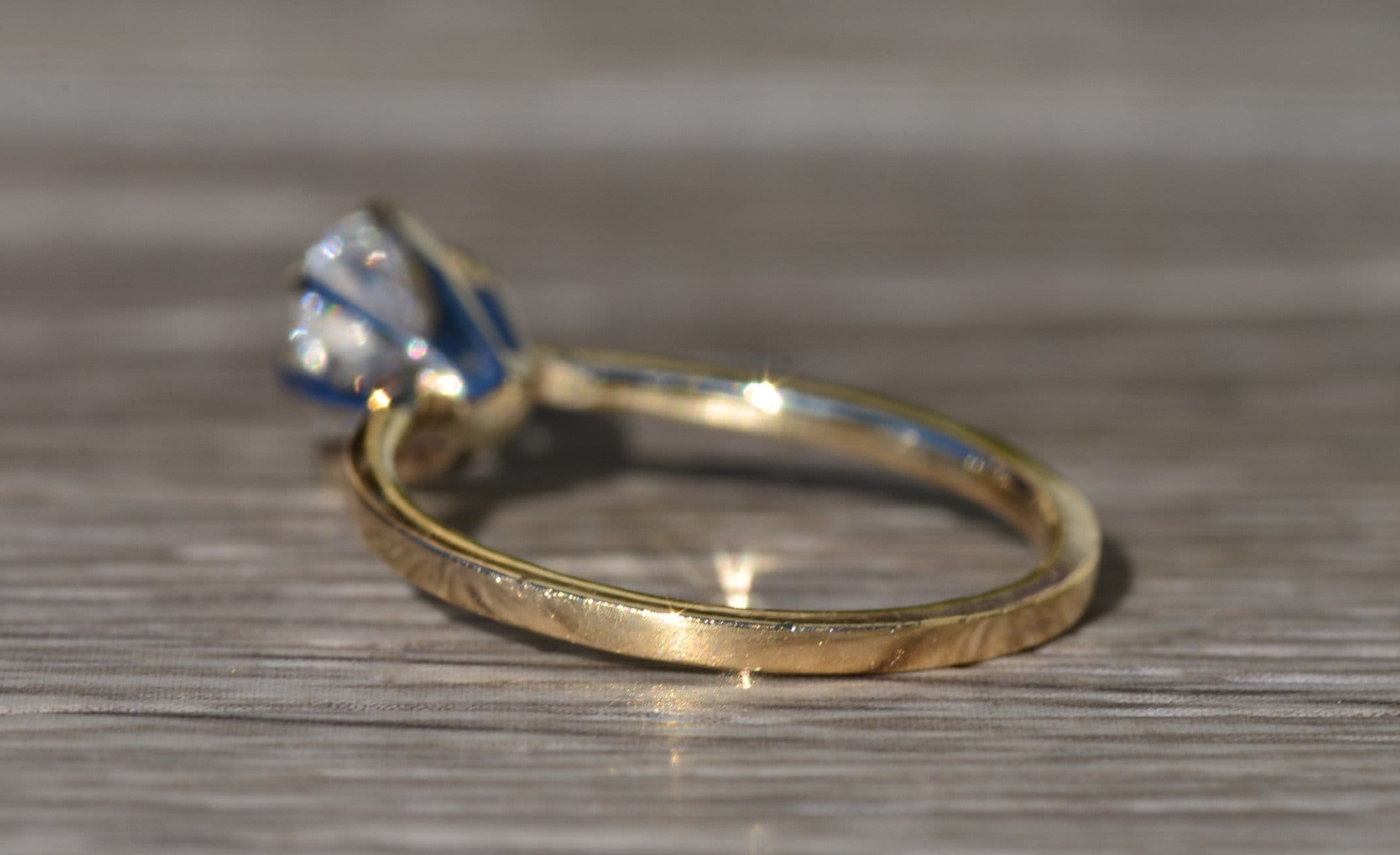 SOLD - The Lapeer: Ladies 14K Gold Diamond Engagement Ring set with 0.45 CT Pear Shaped Center - Image 5