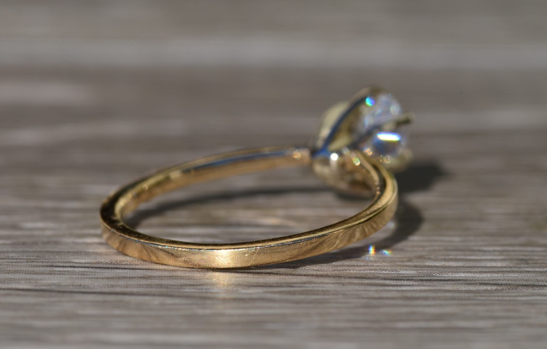 SOLD - The Lapeer: Ladies 14K Gold Diamond Engagement Ring set with 0.45 CT Pear Shaped Center - Image 6