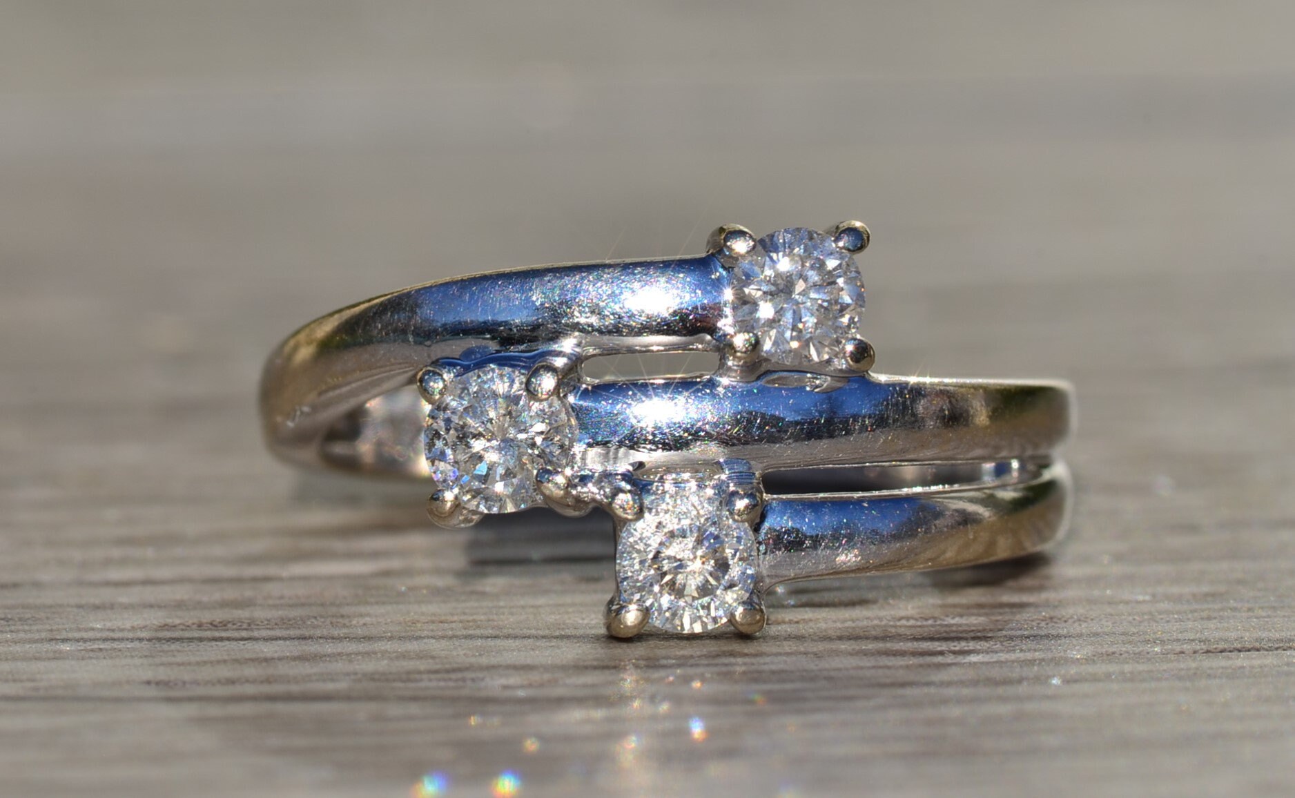 The Livonia: Ladies 14K White Gold Cocktail Ring set with 0.50 CTW Diamonds - Image 7