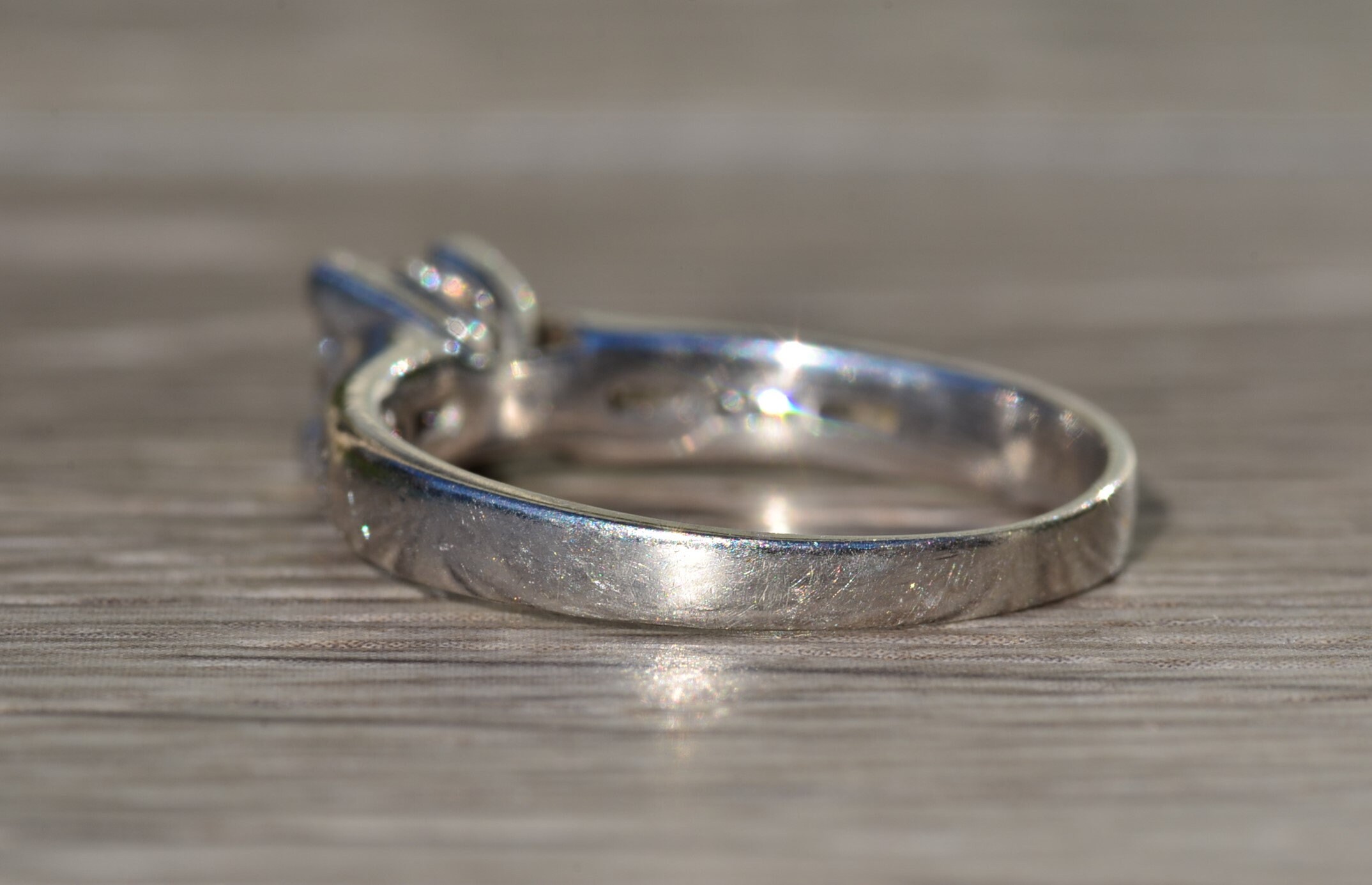 The Mancelona Village: Ladies Platinum Engagement Ring set with Princess Cut Diamonds - Image 4