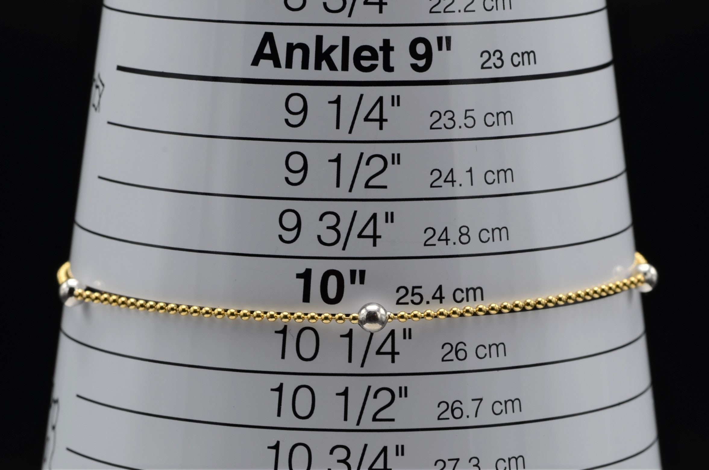 SOLD - The Alanson: Ladies Two Tone 14K Ankle Bracelet - Image 5