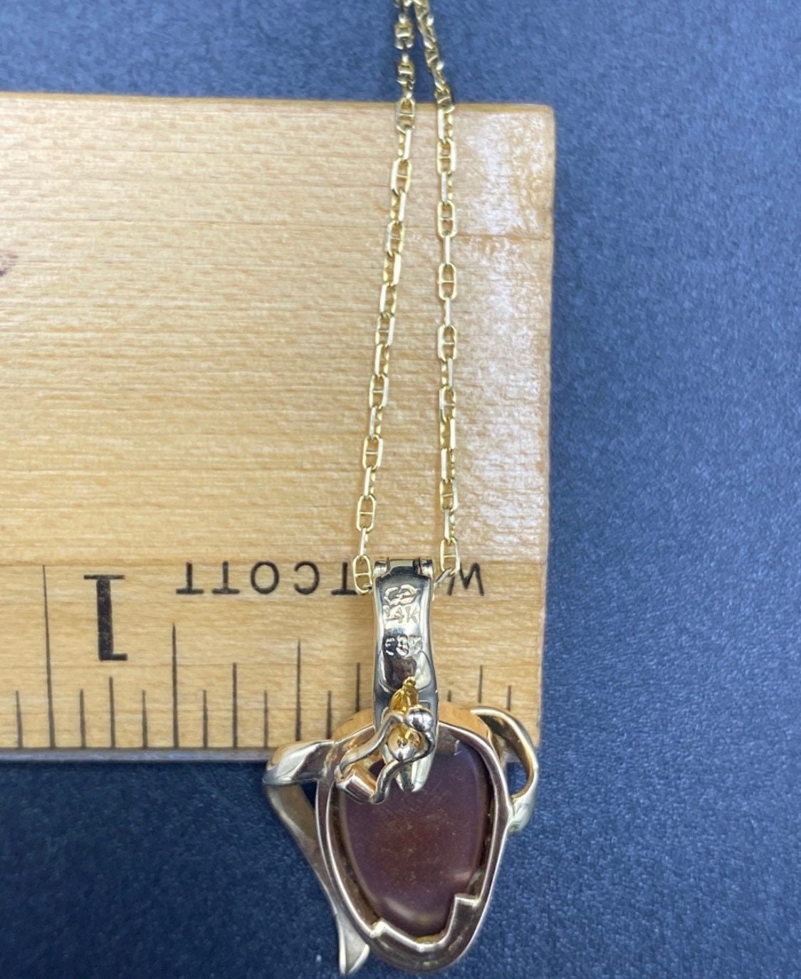 SOLD - The Joplin: Signed Australian Boulder Opal Necklace in Yellow Gold - Image 5
