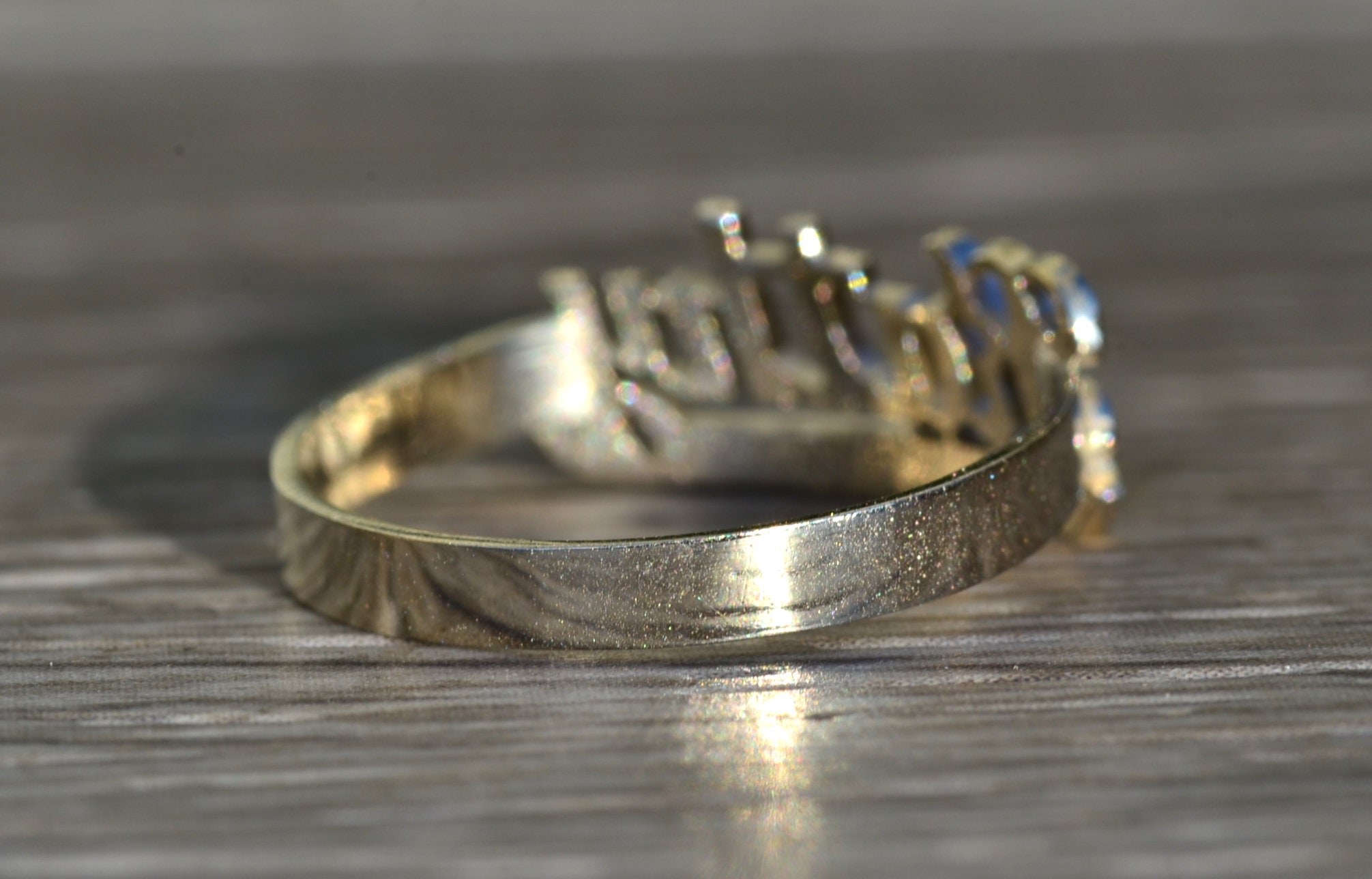 SOLD - The Kathy: Ladies 14K White Gold Kathy Name Cocktail Ring - Image 5