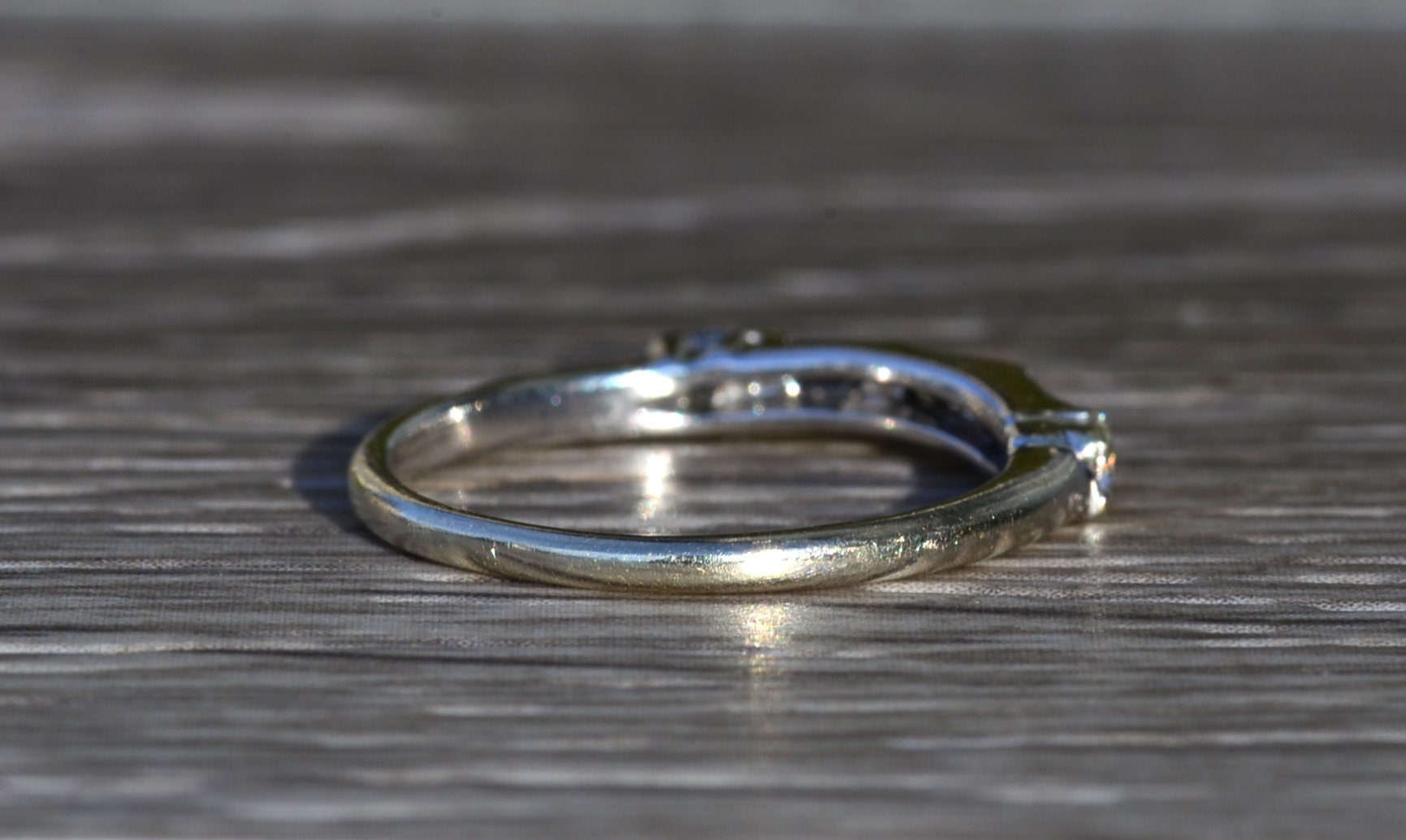 SOLD - The Claiborne: Ladies 14K White Gold Wedding Band set with Diamonds - Image 5