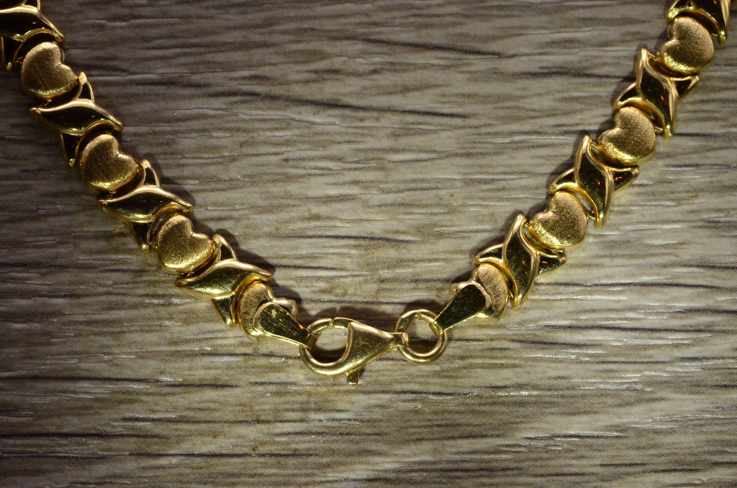SOLD - The Panola: Ladies Italian Made 14K Yellow Gold Heart Chain - Image 7