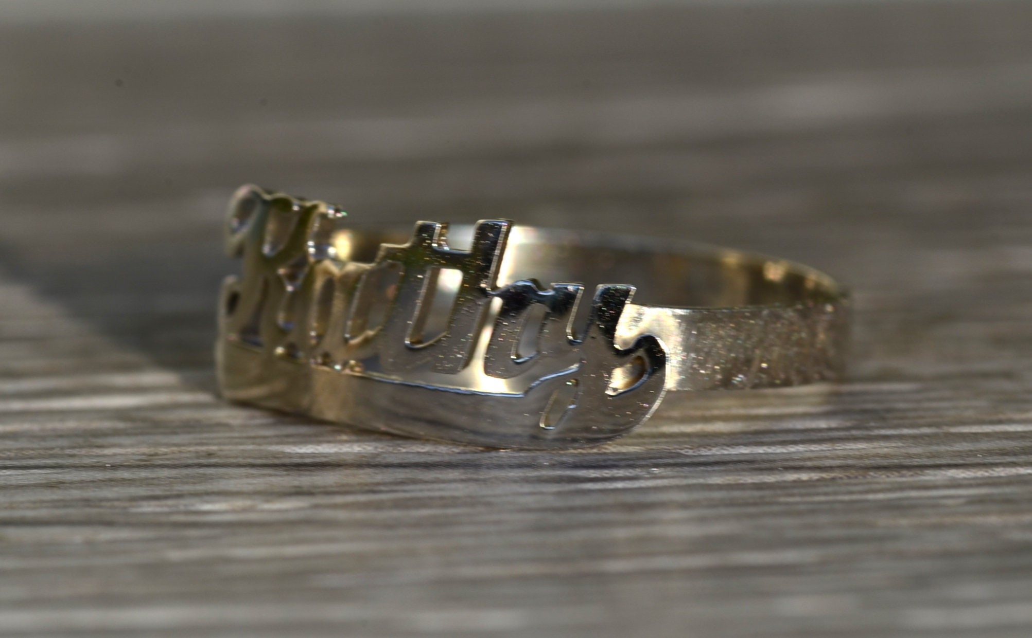 SOLD - The Kathy: Ladies 14K White Gold Kathy Name Cocktail Ring - Image 3