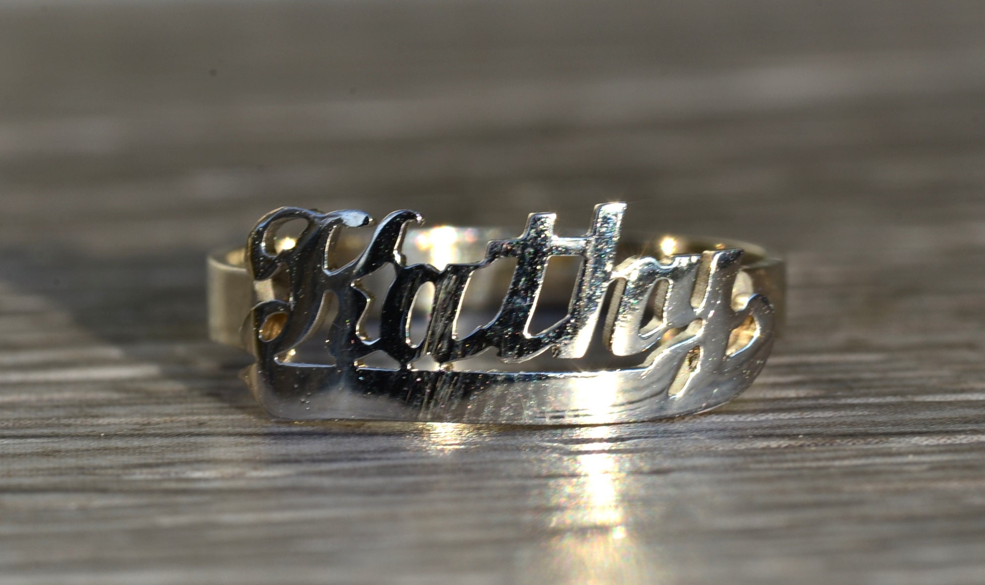 SOLD - The Kathy: Ladies 14K White Gold Kathy Name Cocktail Ring - Image 7