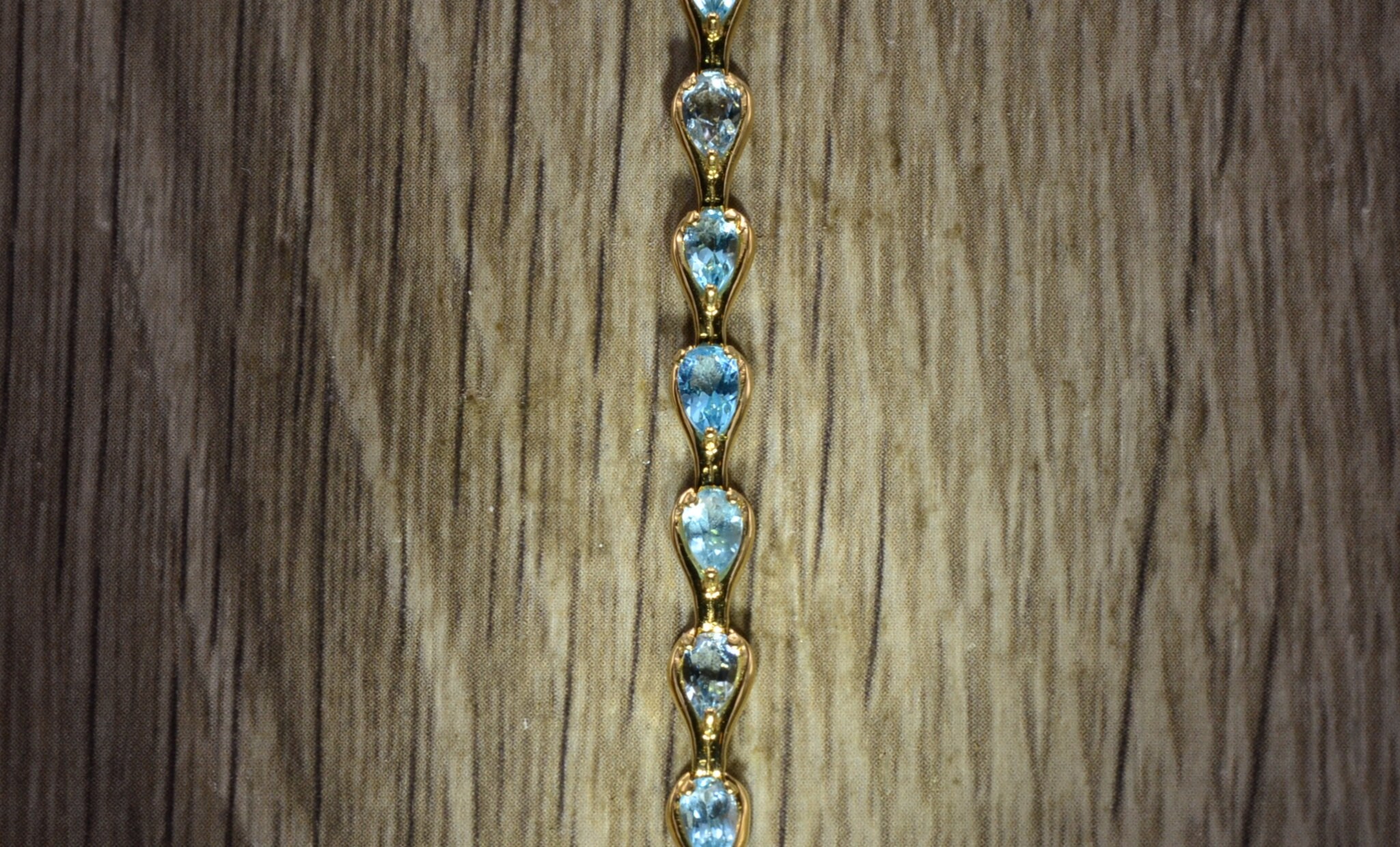 SOLD - The Ossun: Ladies 14K Gold Gem Set Bracelet set with Topaz - Image 2