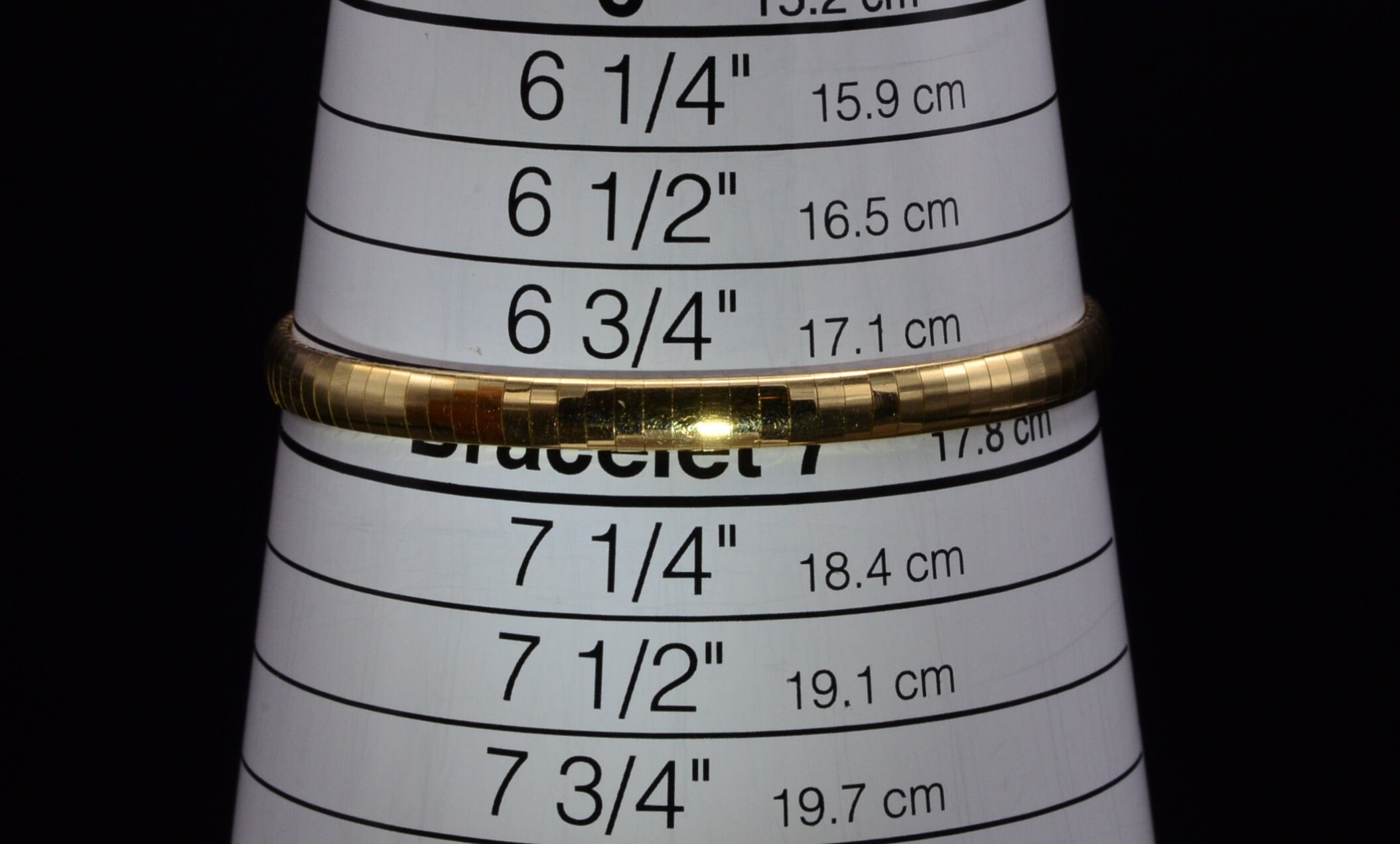 SOLD - The Erwinville: Ladies 14K Yellow Gold Herringbone Italian Made Bracelet - Image 4