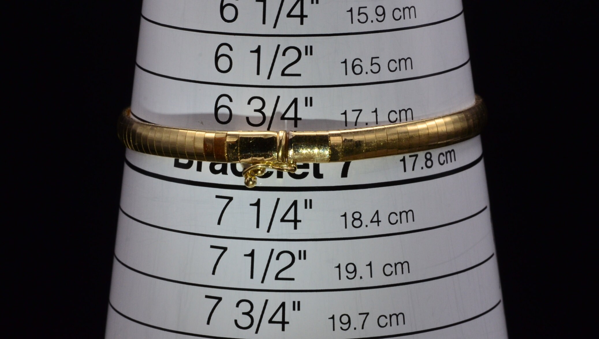 SOLD - The Erwinville: Ladies 14K Yellow Gold Herringbone Italian Made Bracelet - Image 5