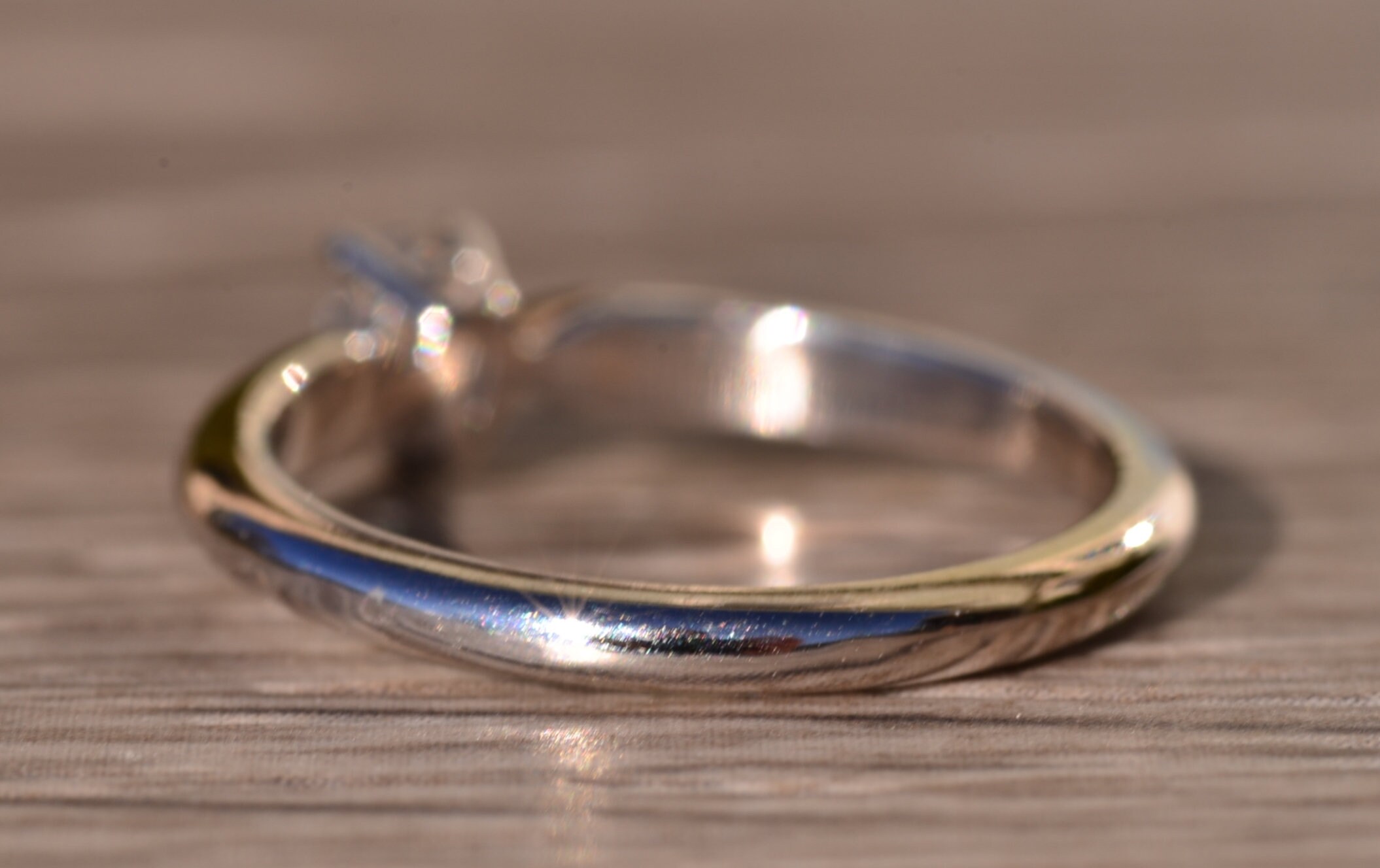 SOLD - The Broome: Pear Shaped Diamond Solitaire Engagement or Promise ring in White Gold - Image 4
