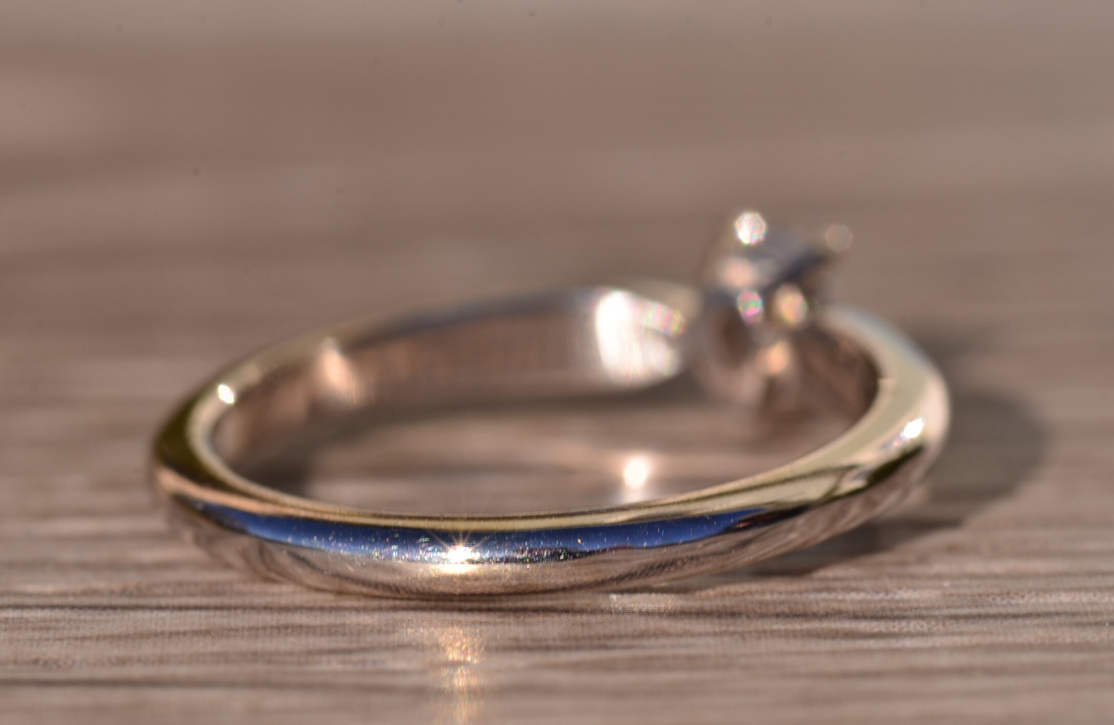 SOLD - The Broome: Pear Shaped Diamond Solitaire Engagement or Promise ring in White Gold - Image 5