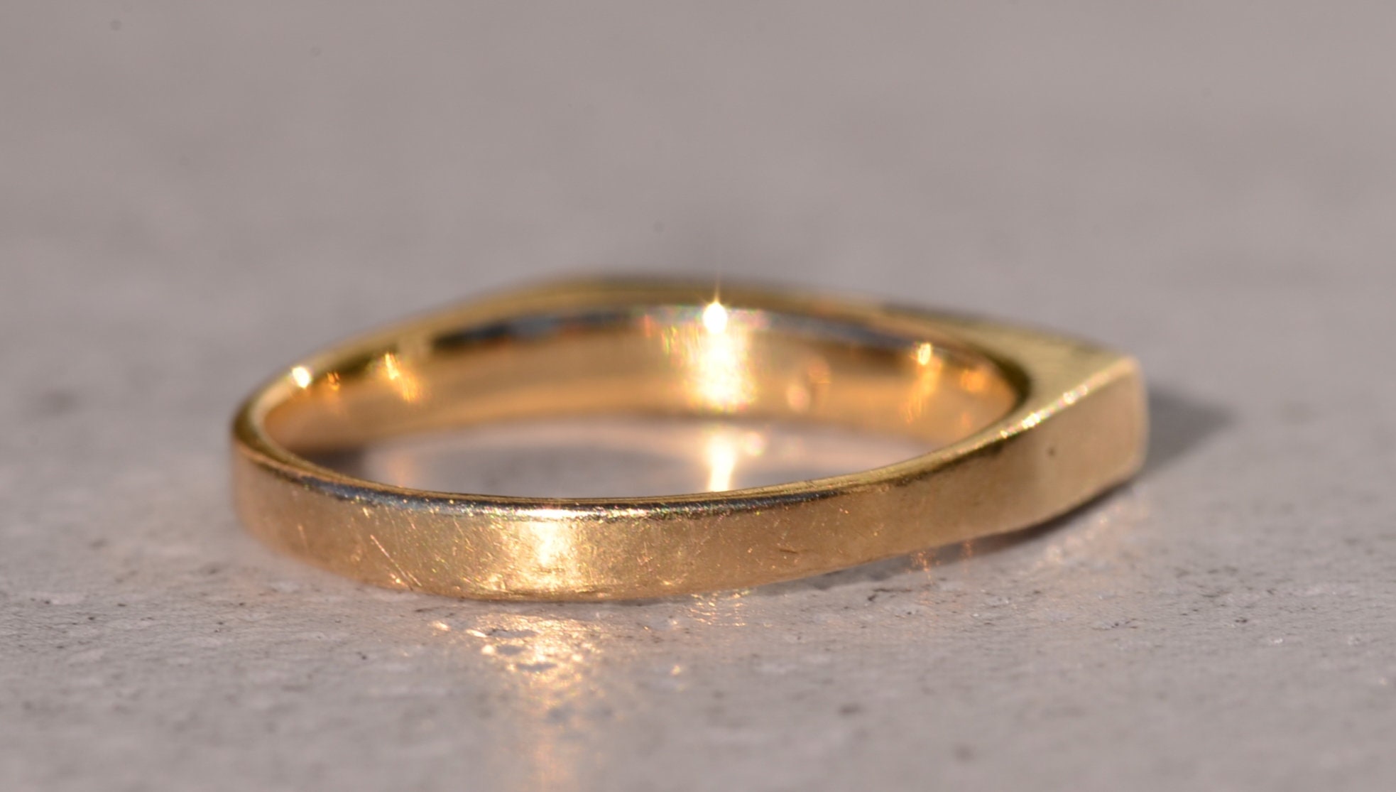 SOLD - The Lavonne: Lavonne Lalio Signed Turquoise Band in Yellow Gold - Image 5