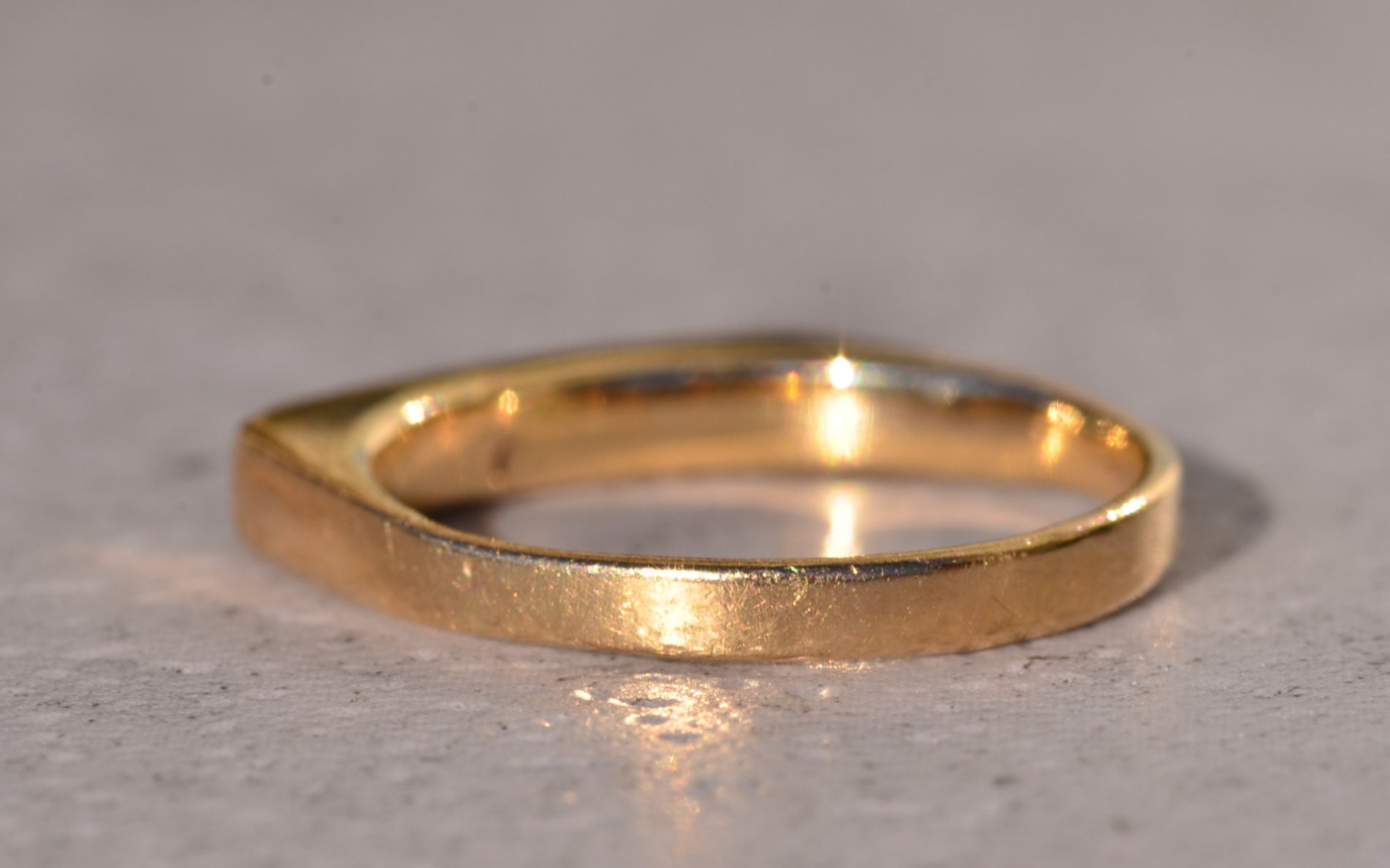 SOLD - The Lavonne: Lavonne Lalio Signed Turquoise Band in Yellow Gold - Image 4